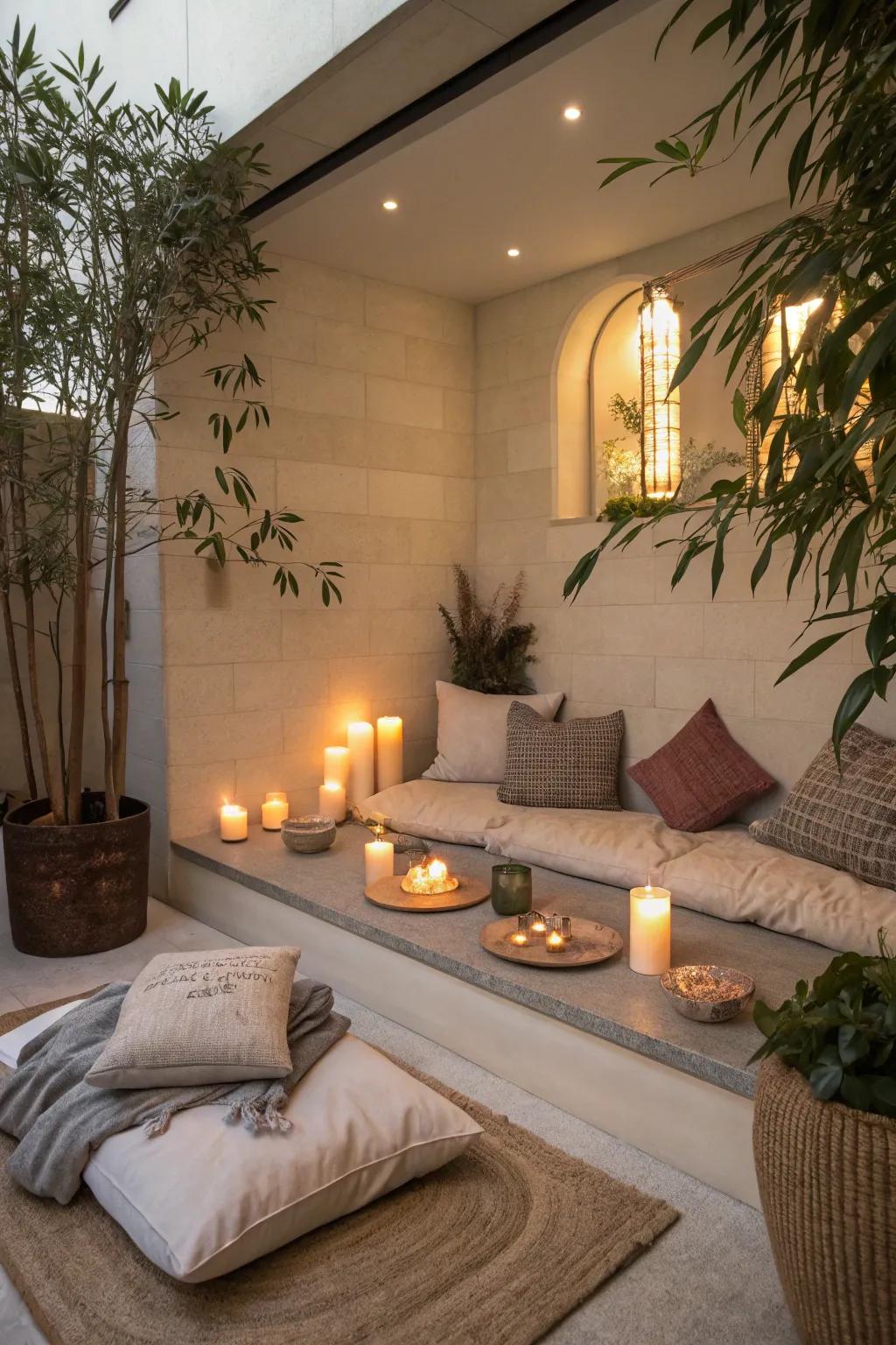A serene escape for meditation.