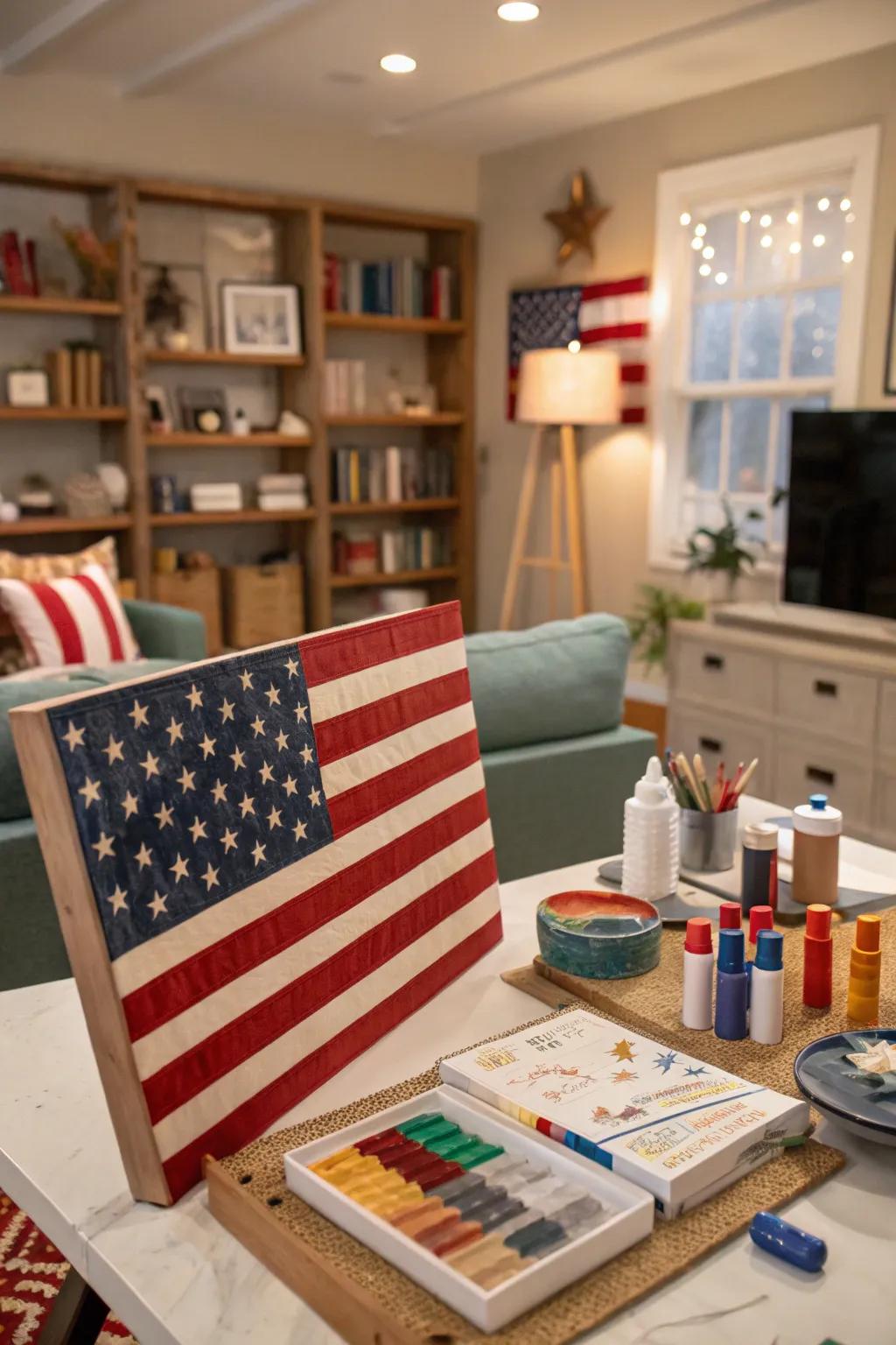 DIY flag ventures enhance a personal and creative accent to design.