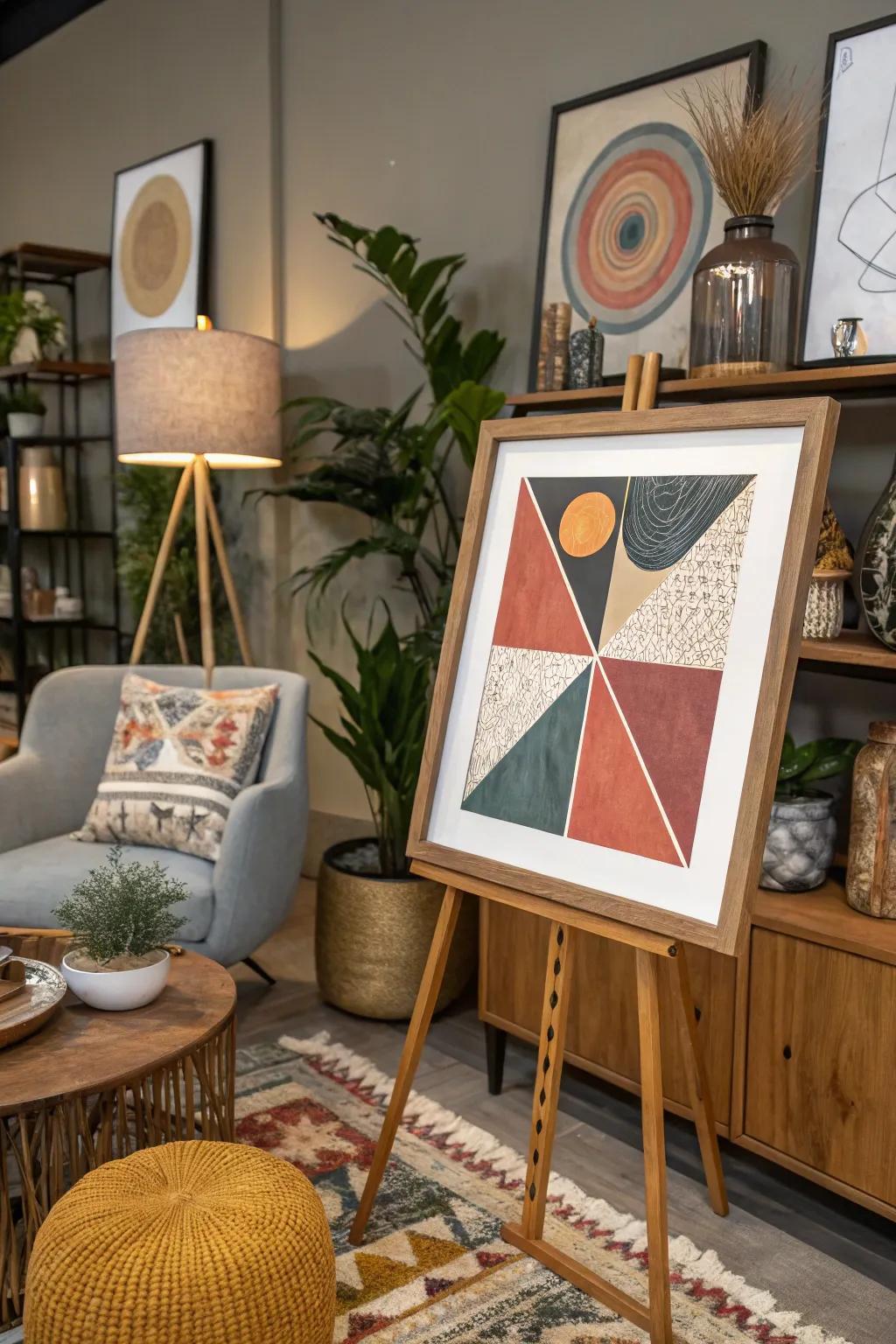 An irregular artwork piece bringing an unexpected twist.