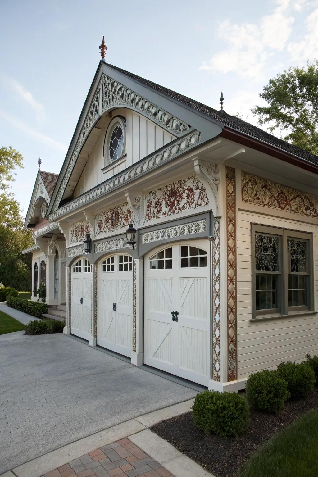 Artful trim and details giving a garage some serious personality.