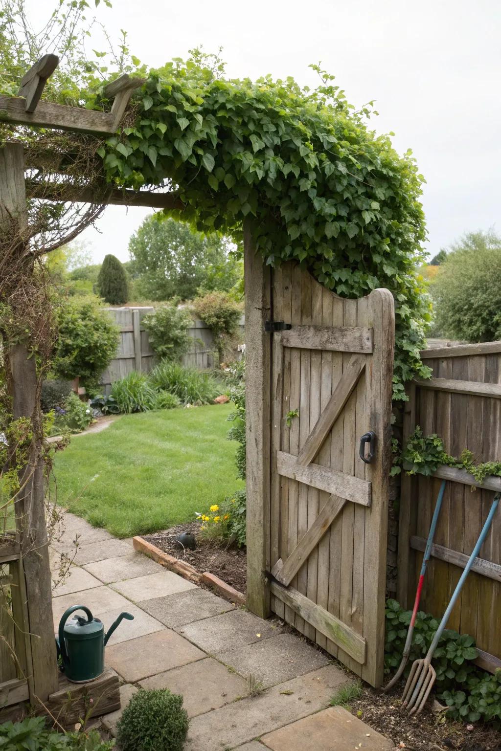 A secret garden portal introduces fascination and appeal.