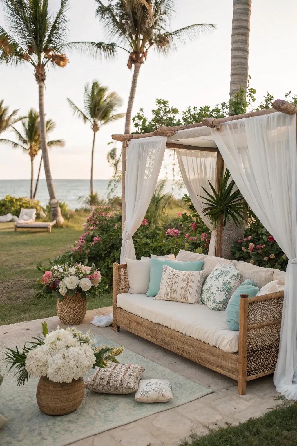 Seaside couches bring a breezy, seaside feel to your yard.