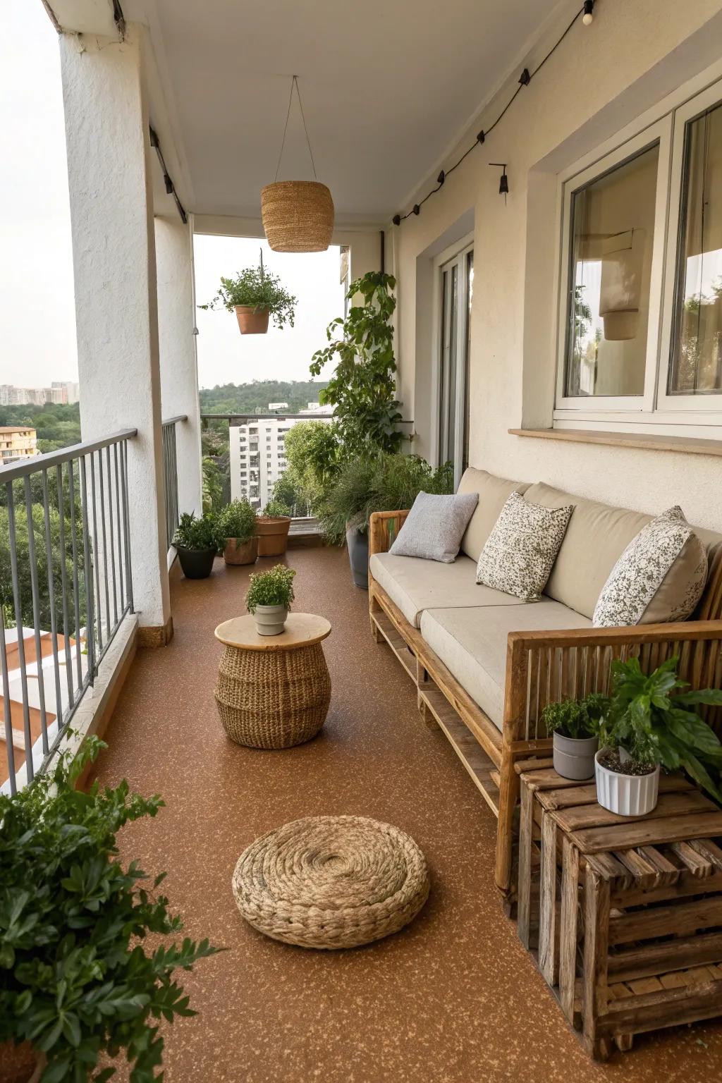 Cork flooring offers a unique, eco-friendly option with a warm, textured feel.
