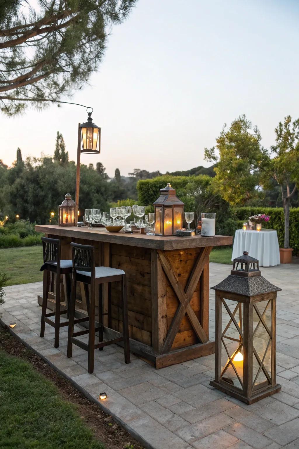 An open-air bar design is ideal for relishing the open air.