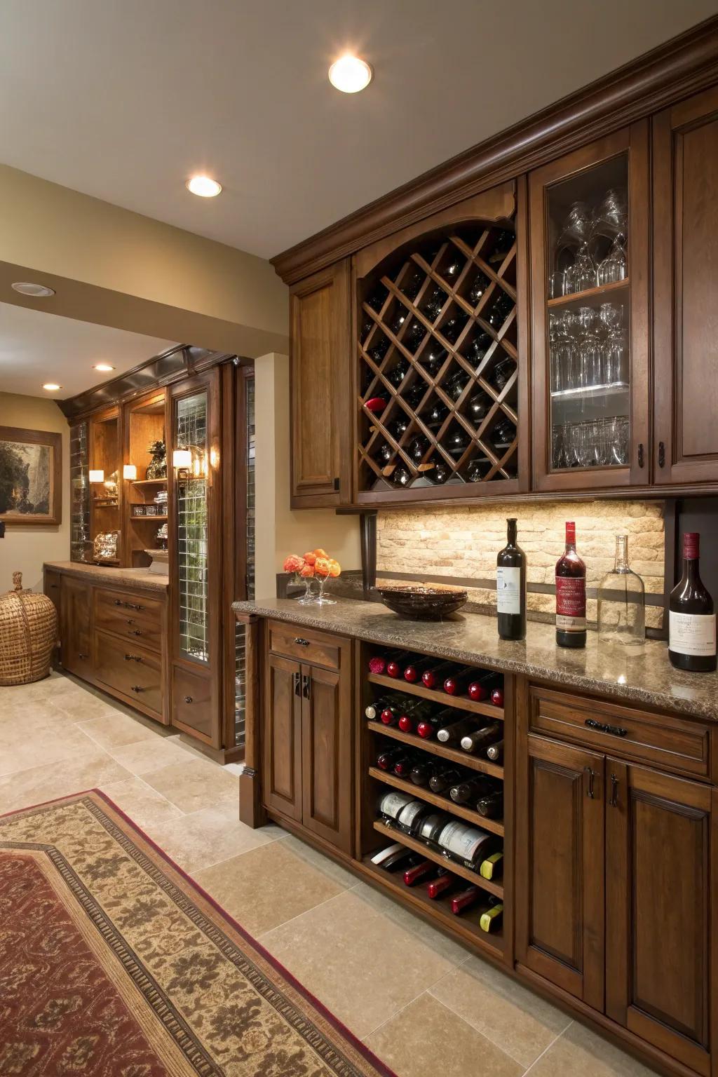 Bespoke wine racks offer utility and style for wine lovers.
