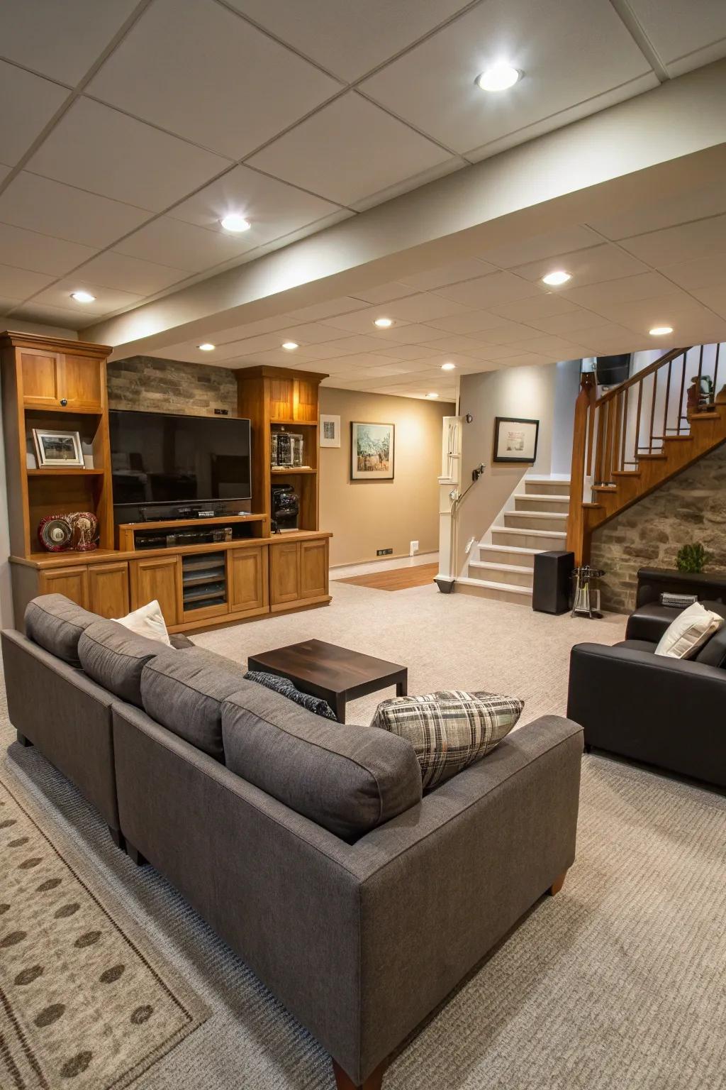 Adaptable furniture permits versatile living.