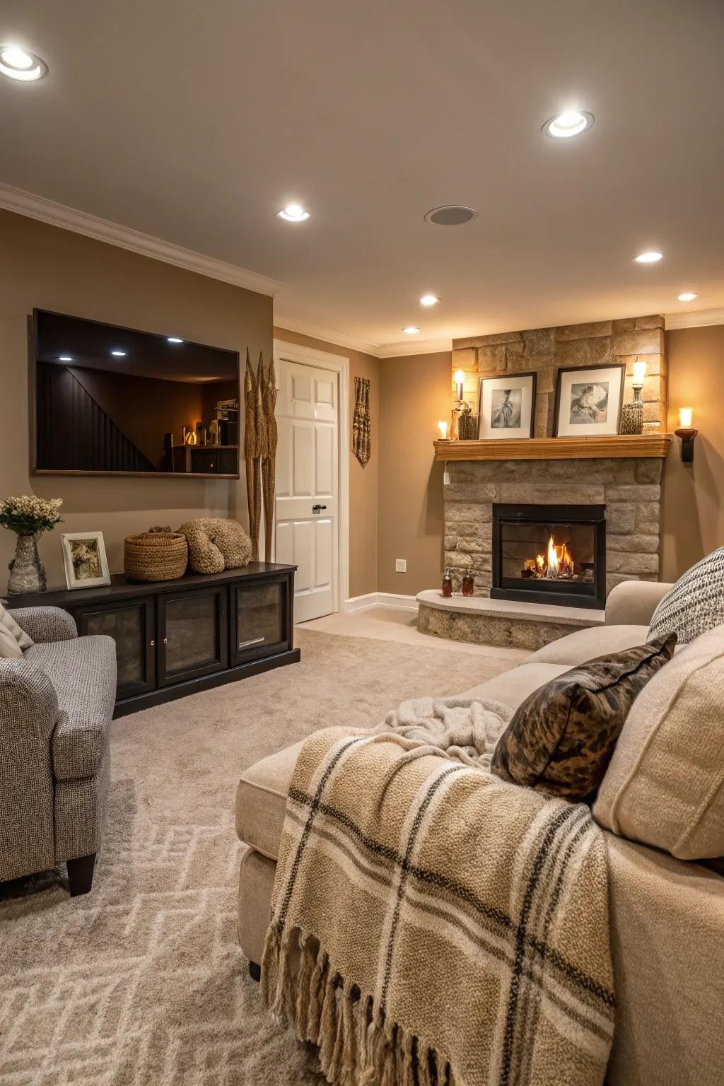 Neutral tones create a calming atmosphere.
