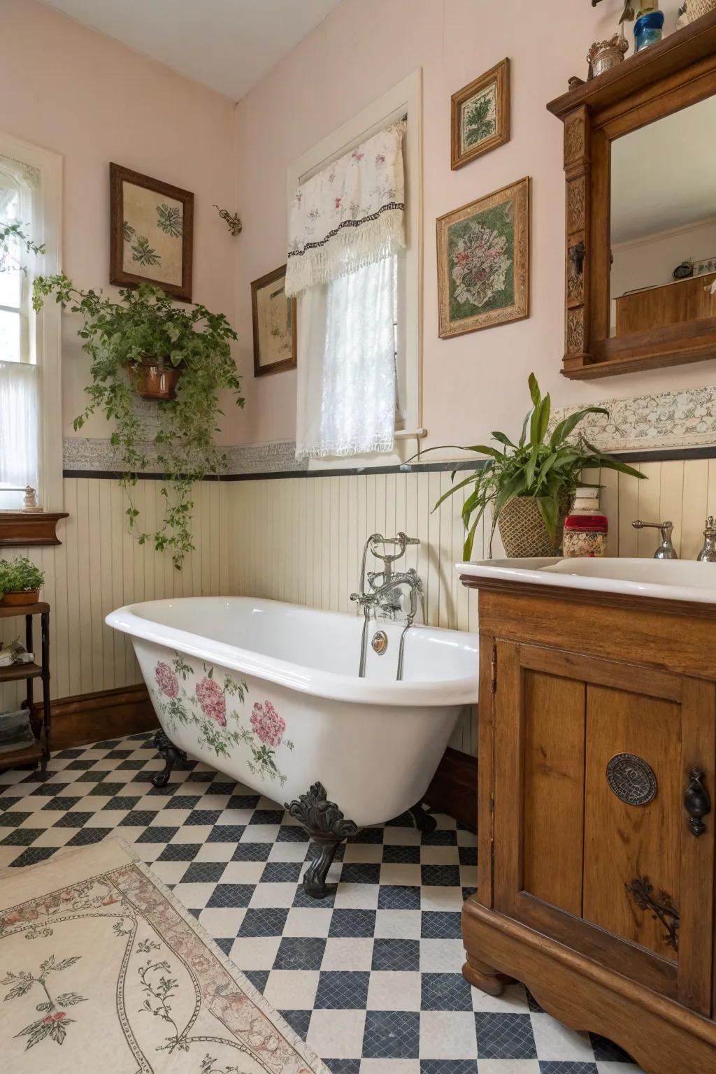 Add a touch of history with a classic lion foot tub.