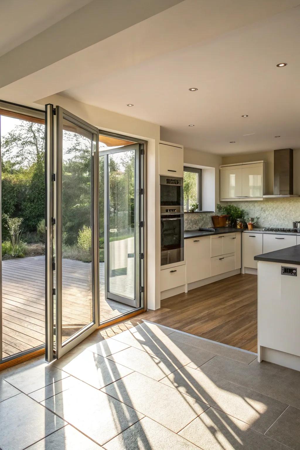 A hidden screen allows fresh air in while keeping insects out.