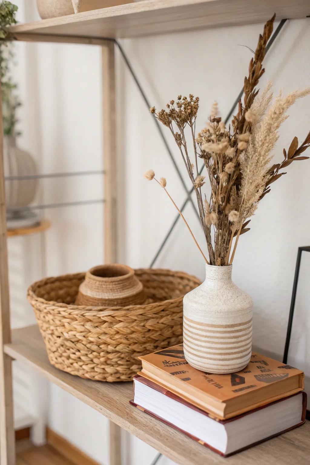 Sparse boho speaks through simplicity.