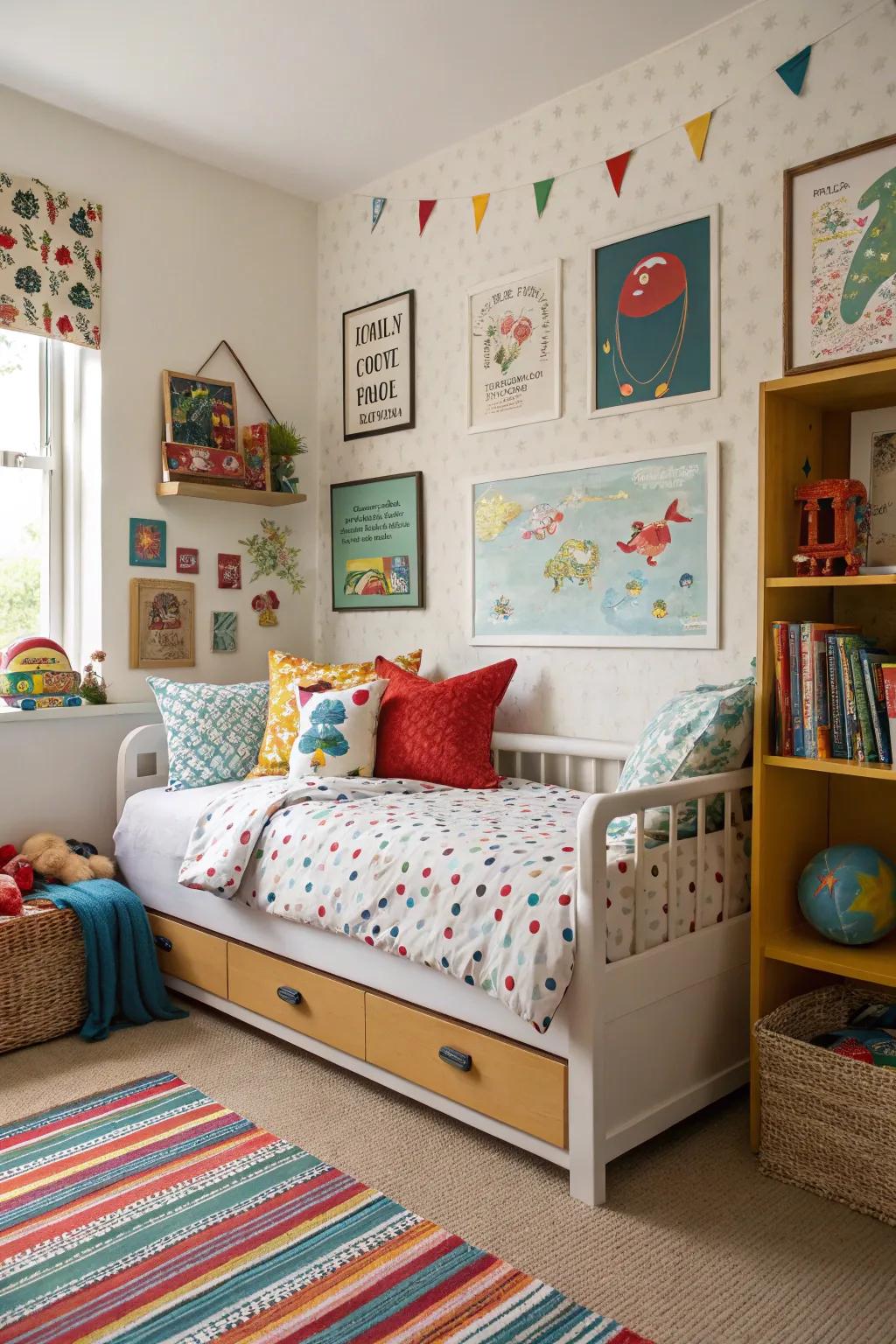 Invigorate a boy's space using playful patterns that inject fun and vitality.
