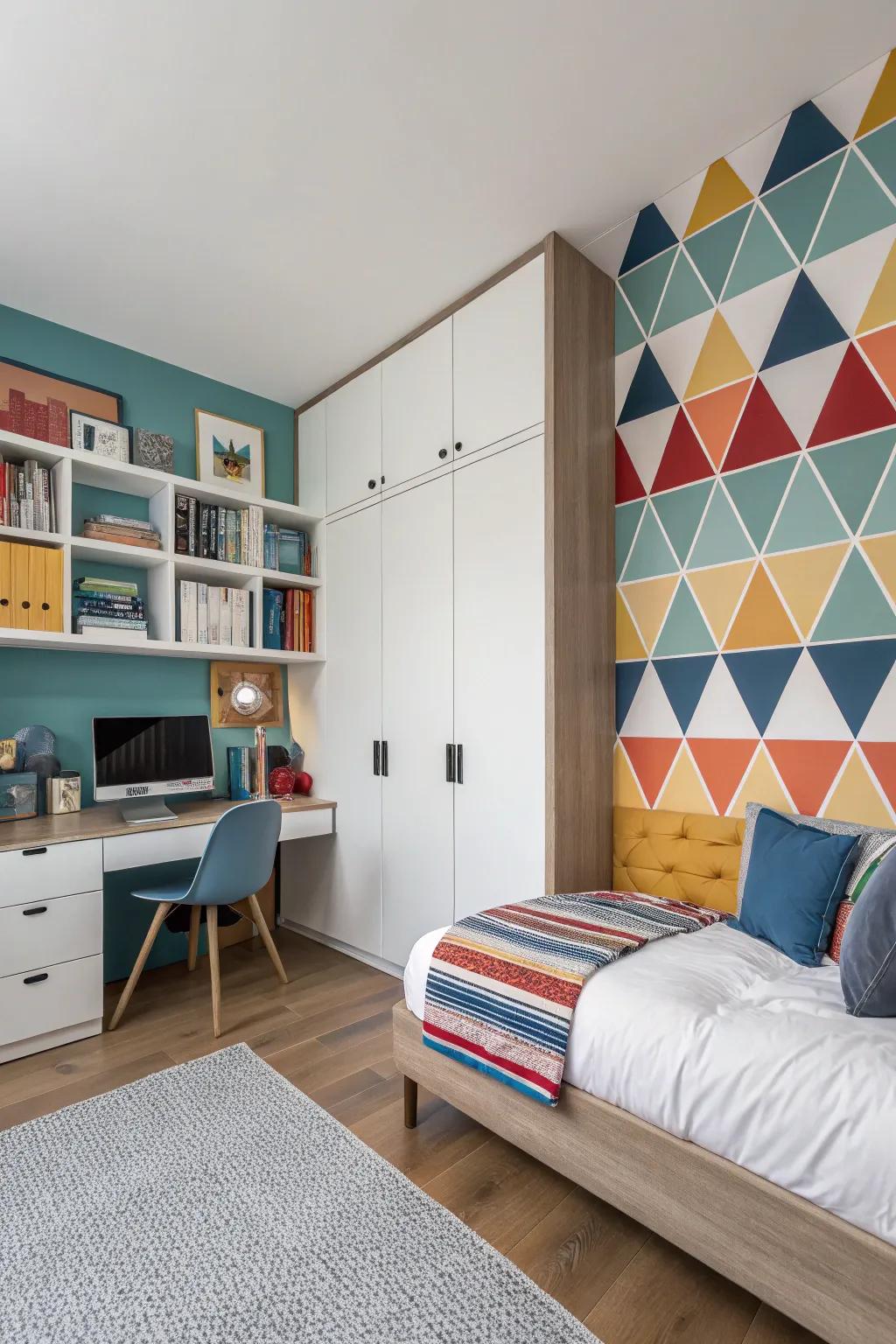 Symmetric designs contribute structure and intrigue.