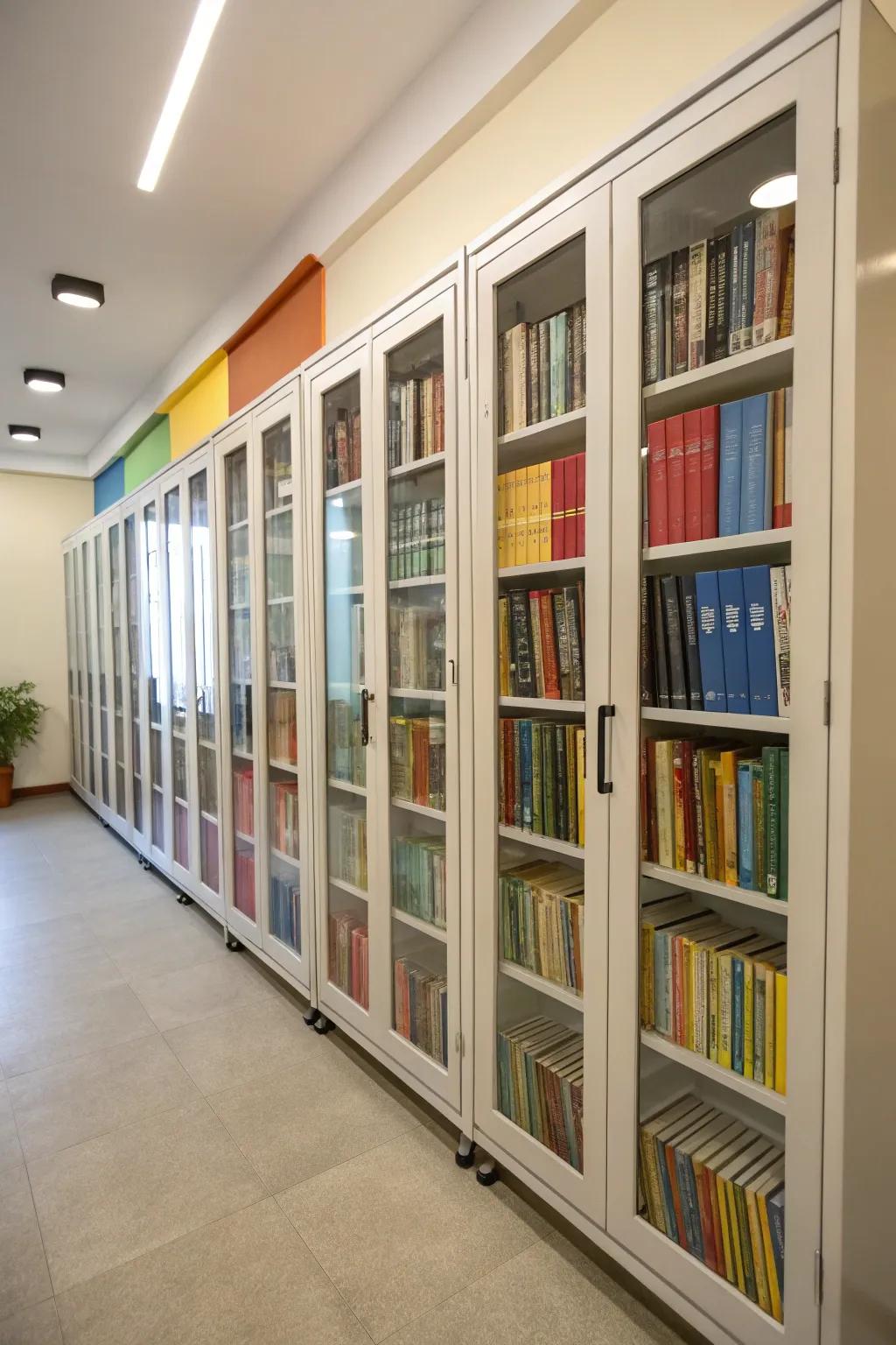 Units changed into a book library.