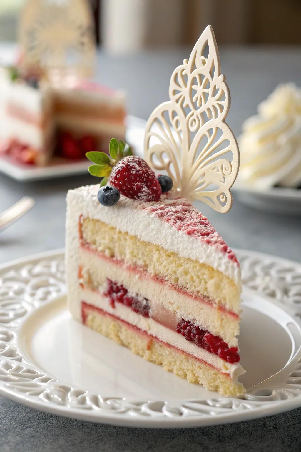 Sugar decorations add drama and elegance to your dessert.