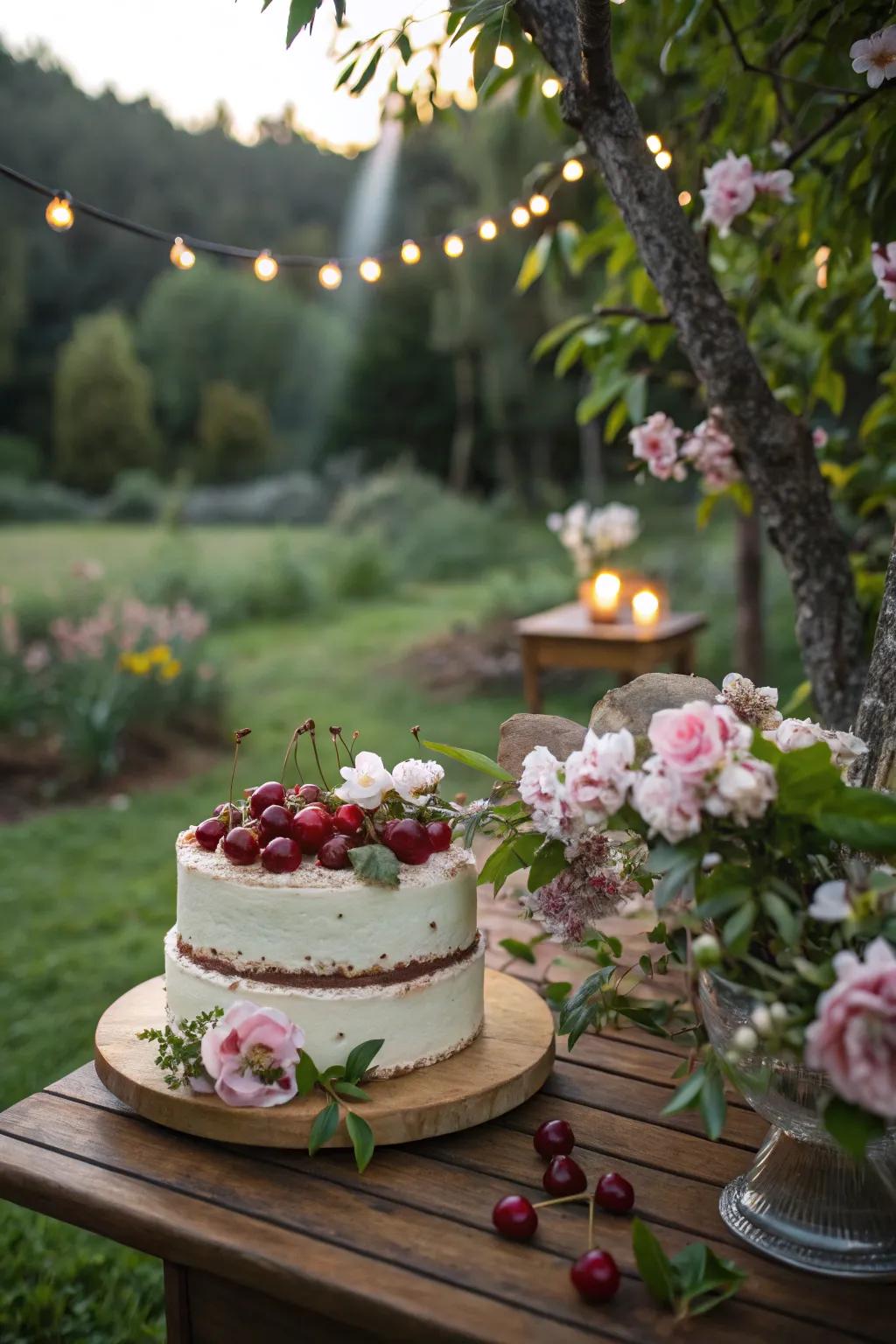 A cherry bloom cake that welcomes the beauty of spring.