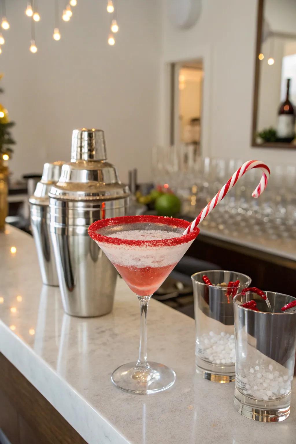 Raise a toast to the holidays with a peppermint elixir.