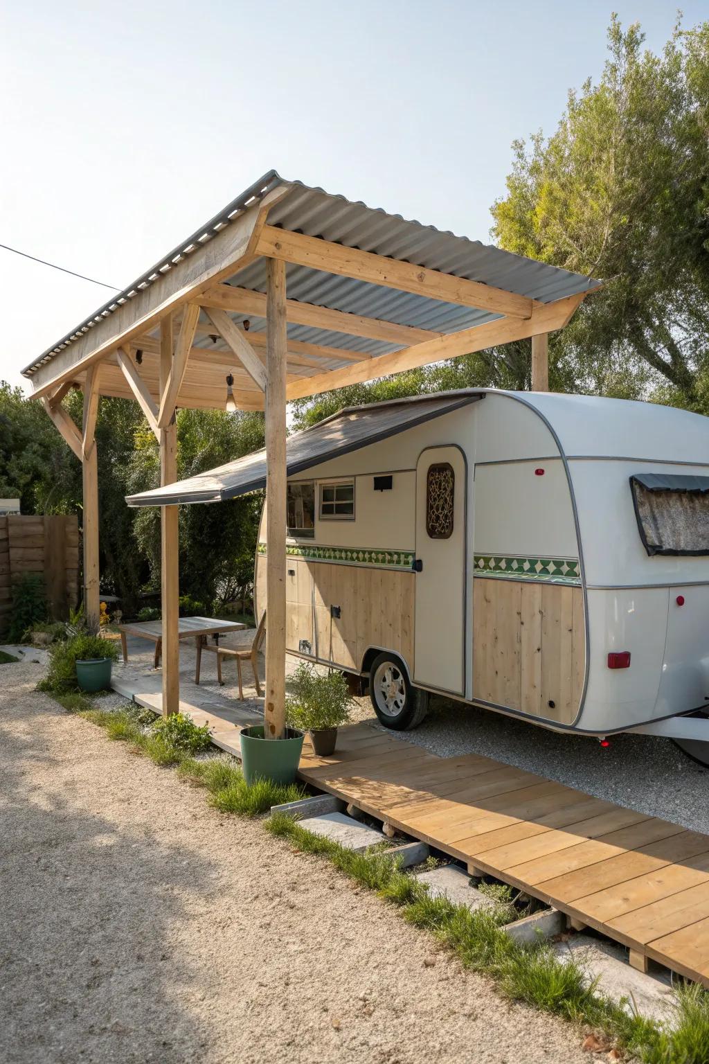 Eco-conscious shelters offer sustainable protection.
