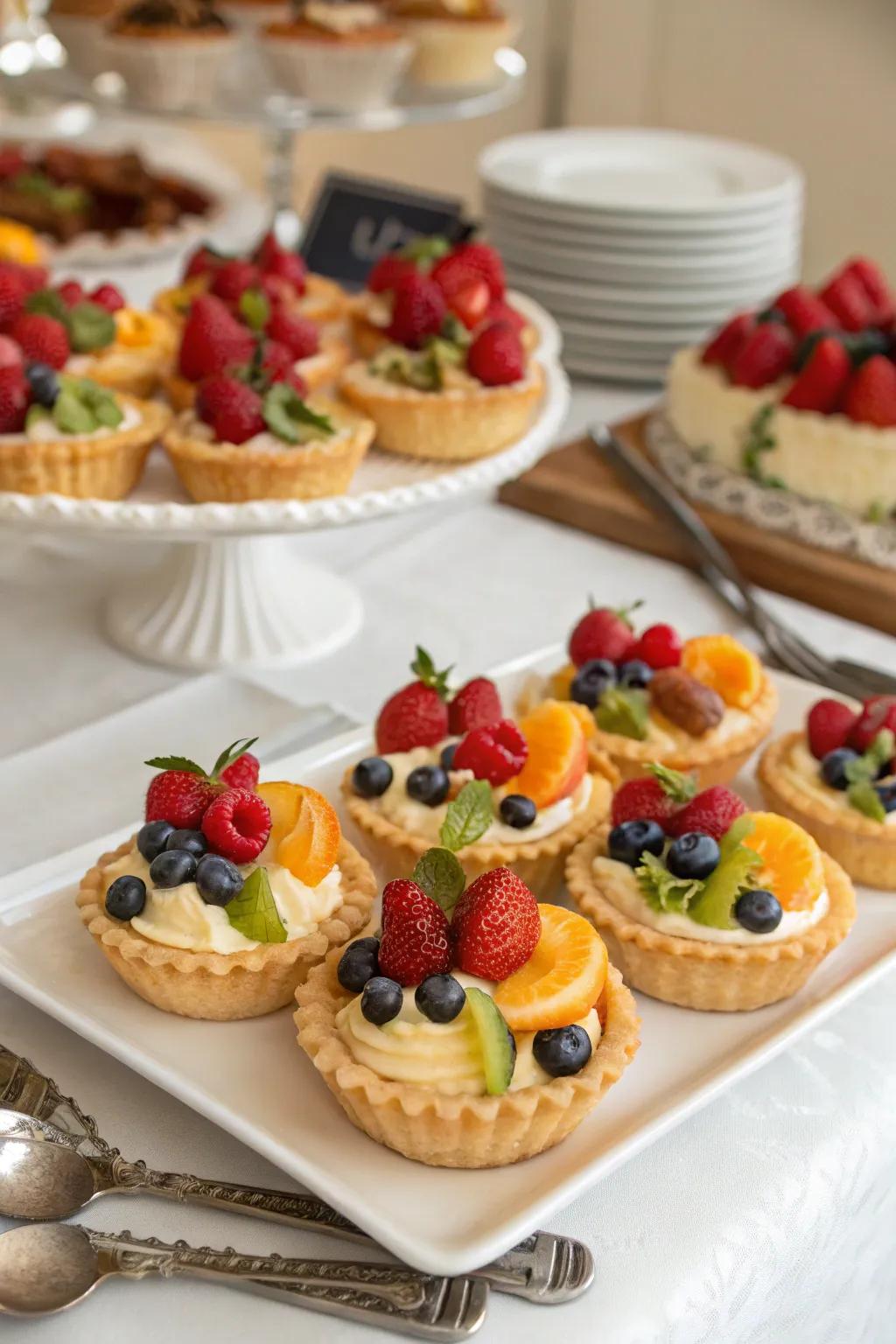 Delightful mini fruit tarts for your holiday guests.