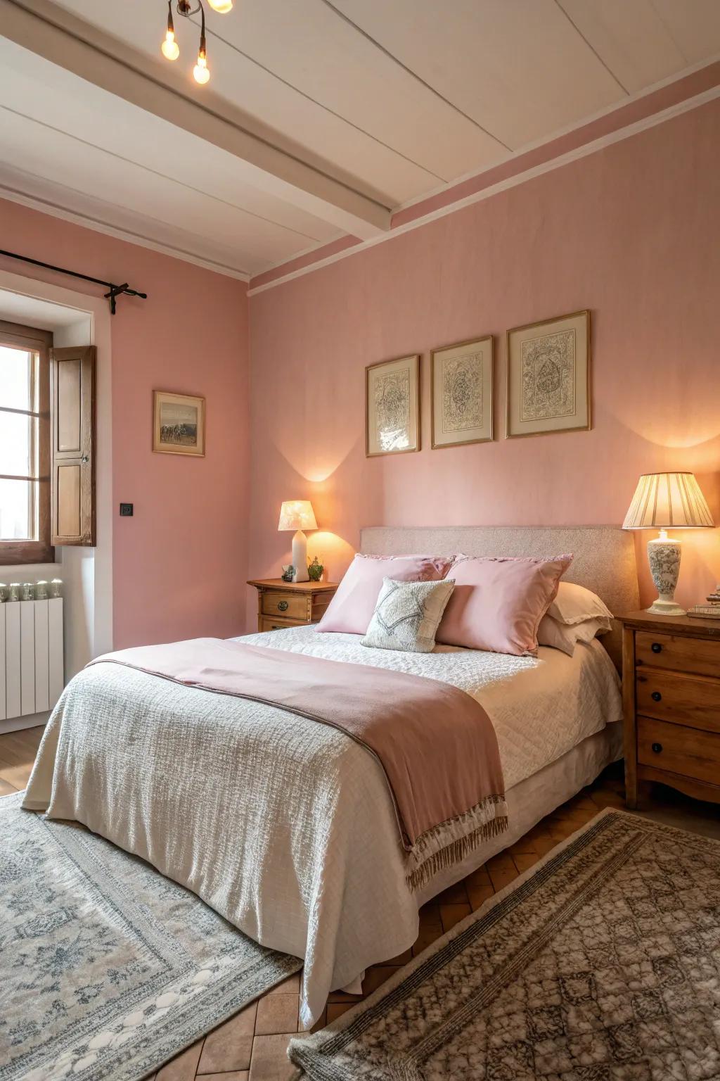 Shell rose gives a gentle, welcoming atmosphere.