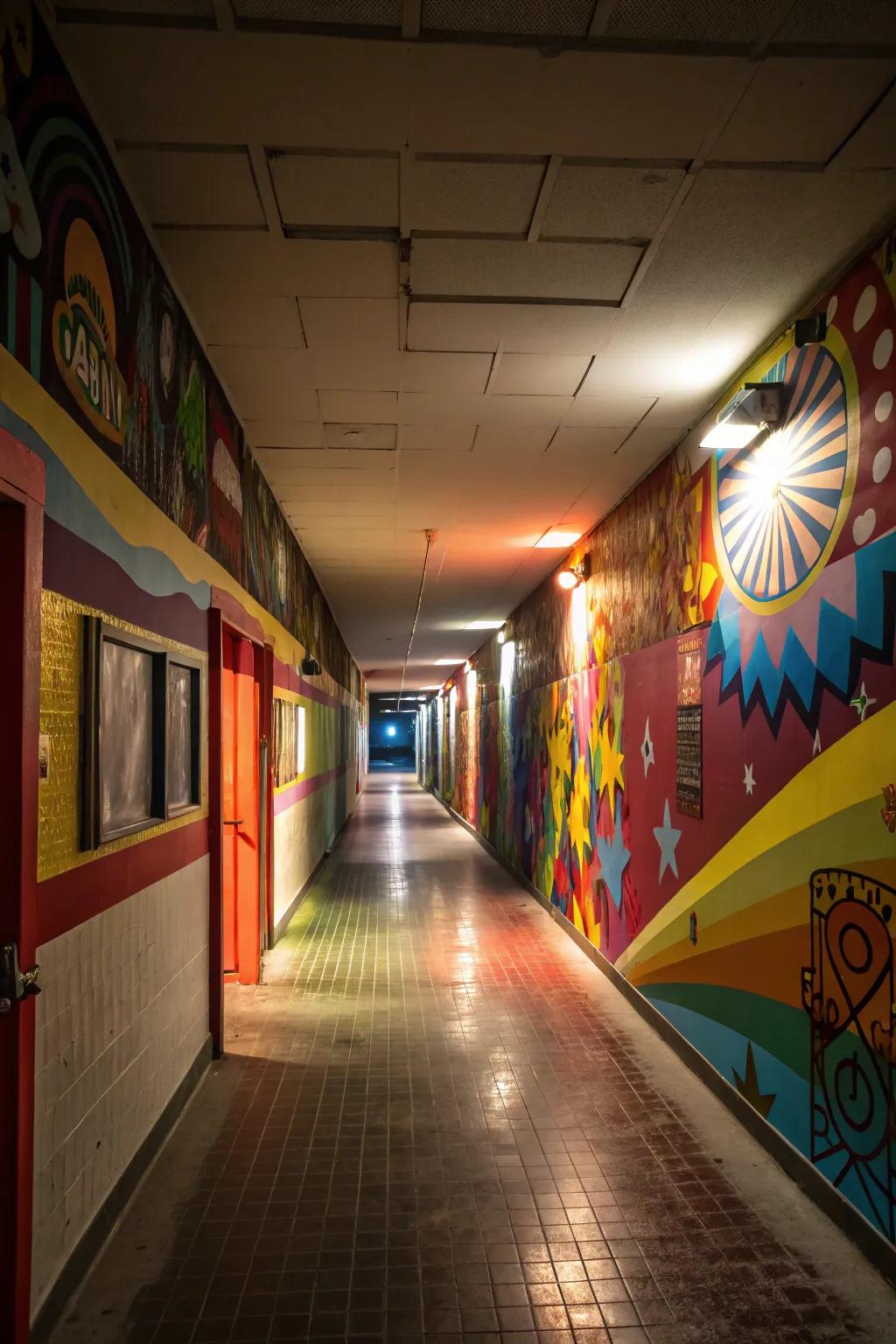 Strategic illumination has the ability to enhance the mood of your corridor.