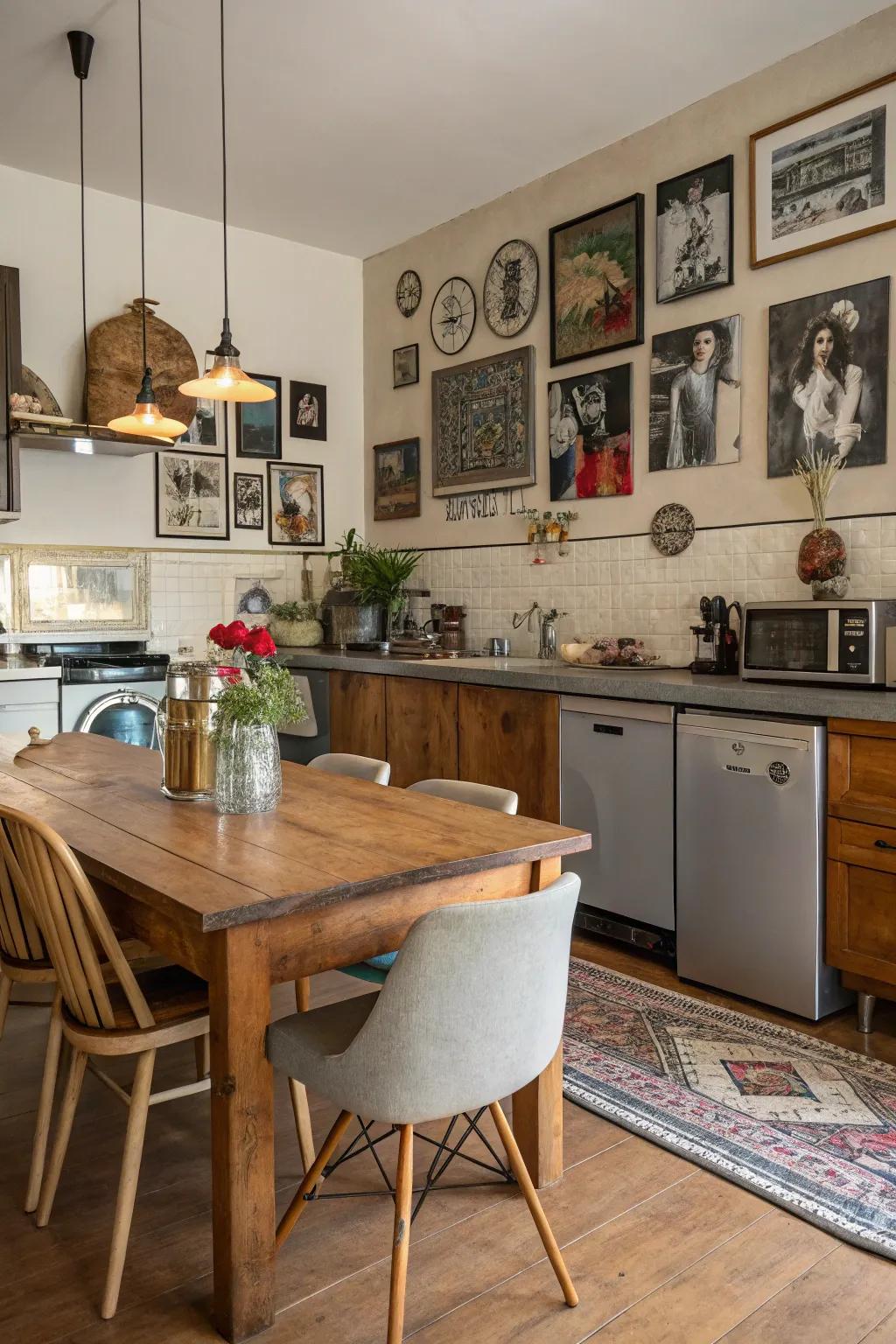 Eclectic decor creating a unique and inviting atmosphere.