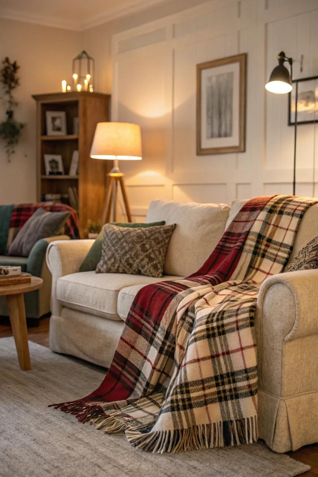 Checked throws bring classic countryside warmth to your abode.
