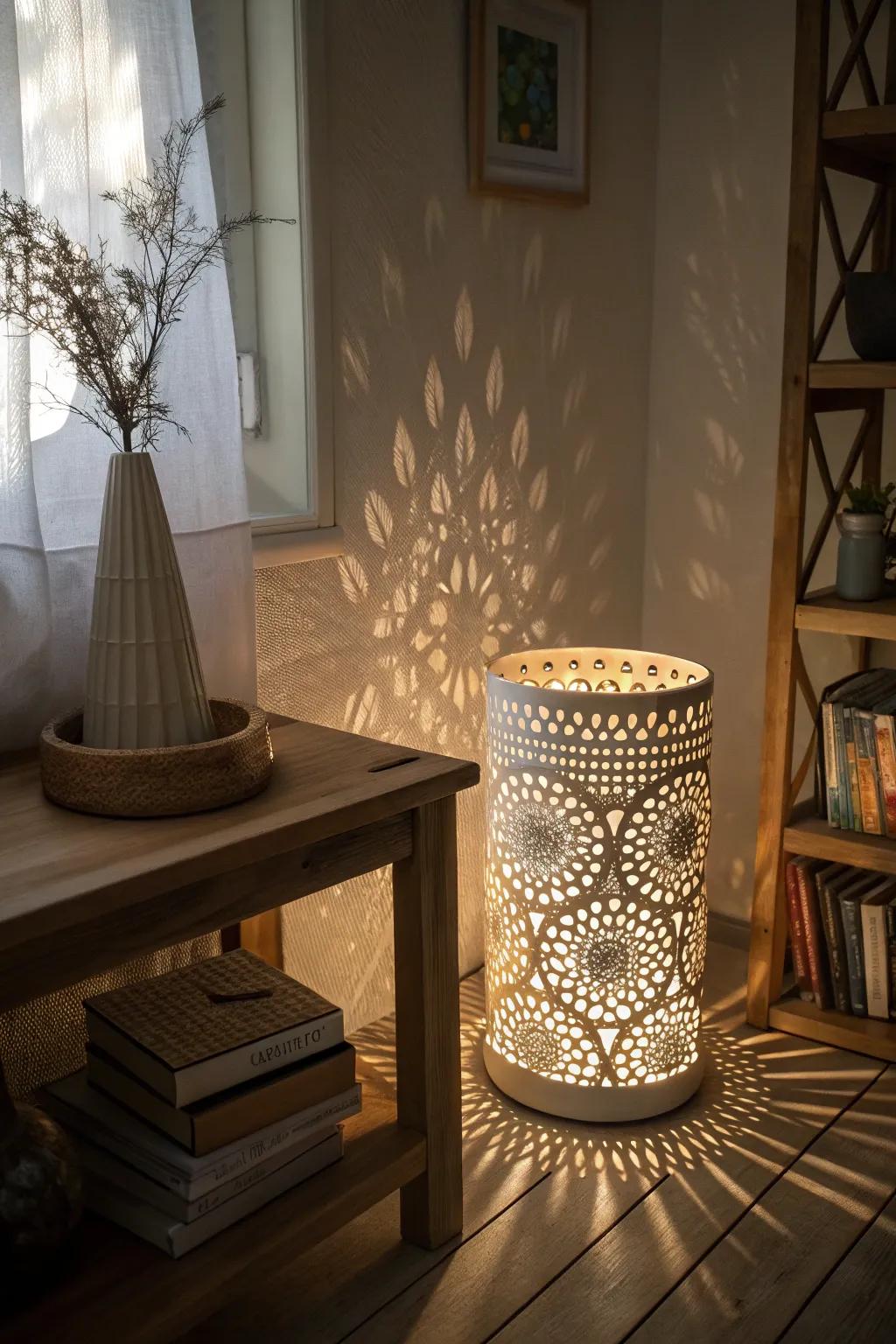 Pottery luminaries introduce a magical glow to your space.