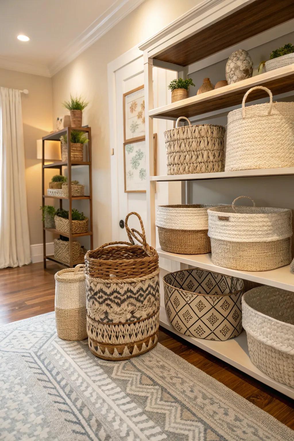 Clever storage solutions keep your space tidy and stylish.