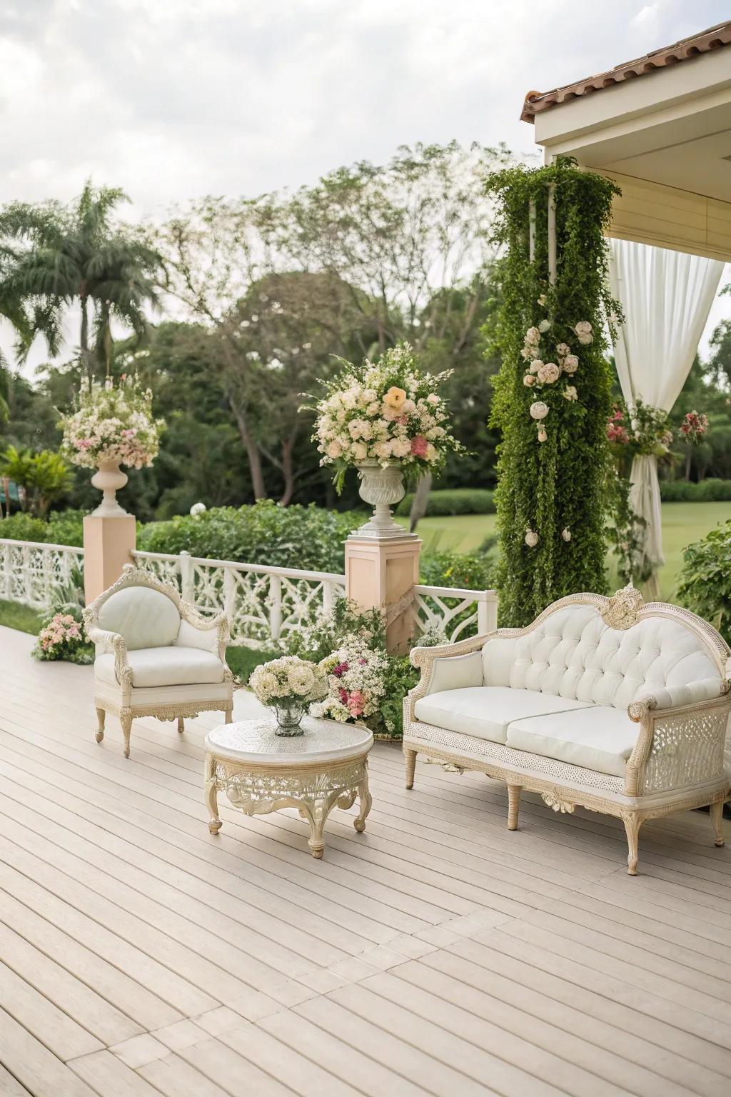 Cream decks exude timeless elegance and sophistication.