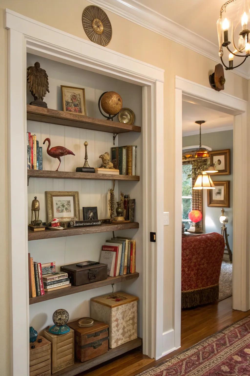 Drifting ledges above doorways proffer playful astonishments.