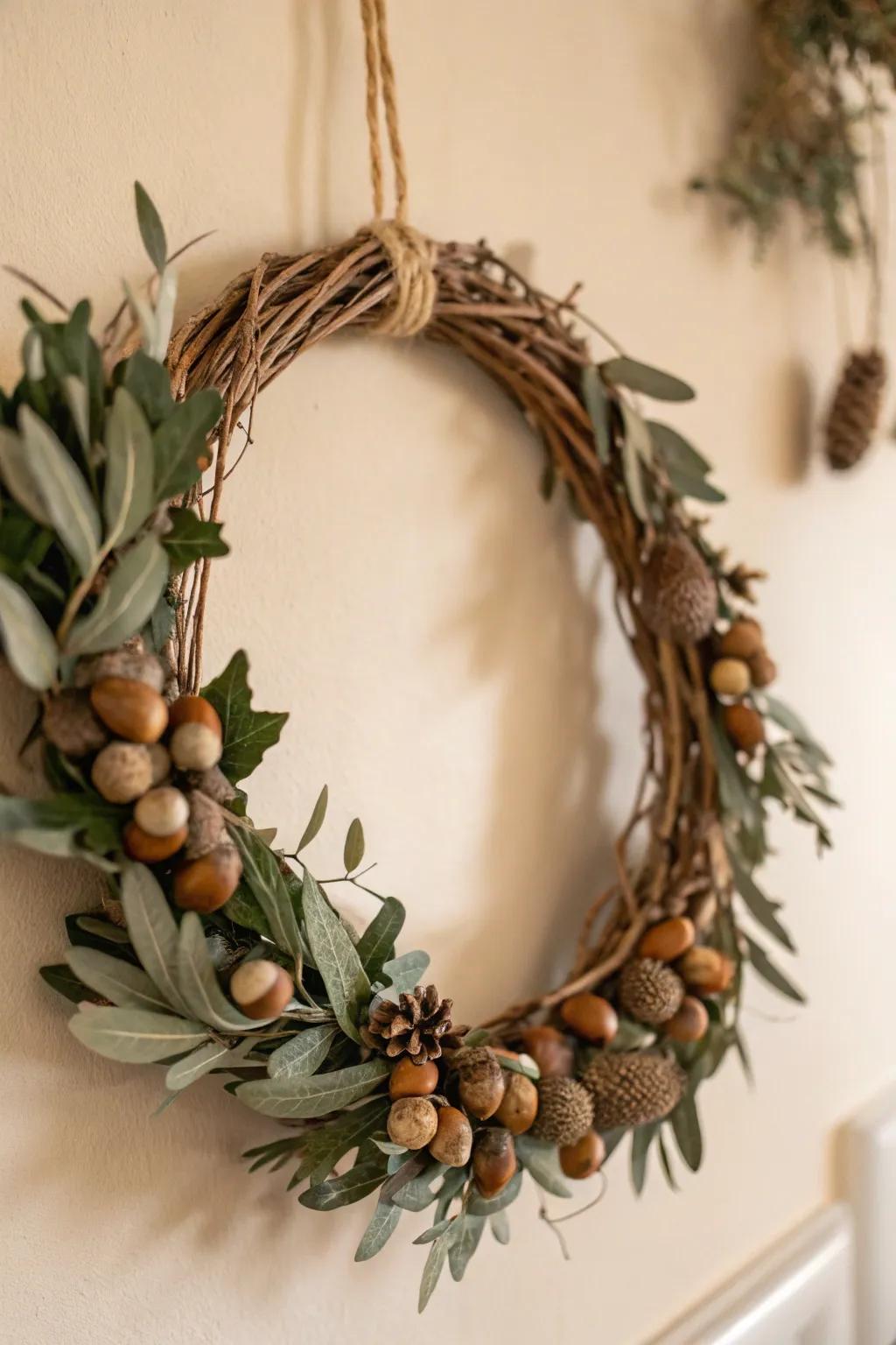 Embrace the season's tranquility with a handmade garland inspired by nature's own pigment spectrum.
