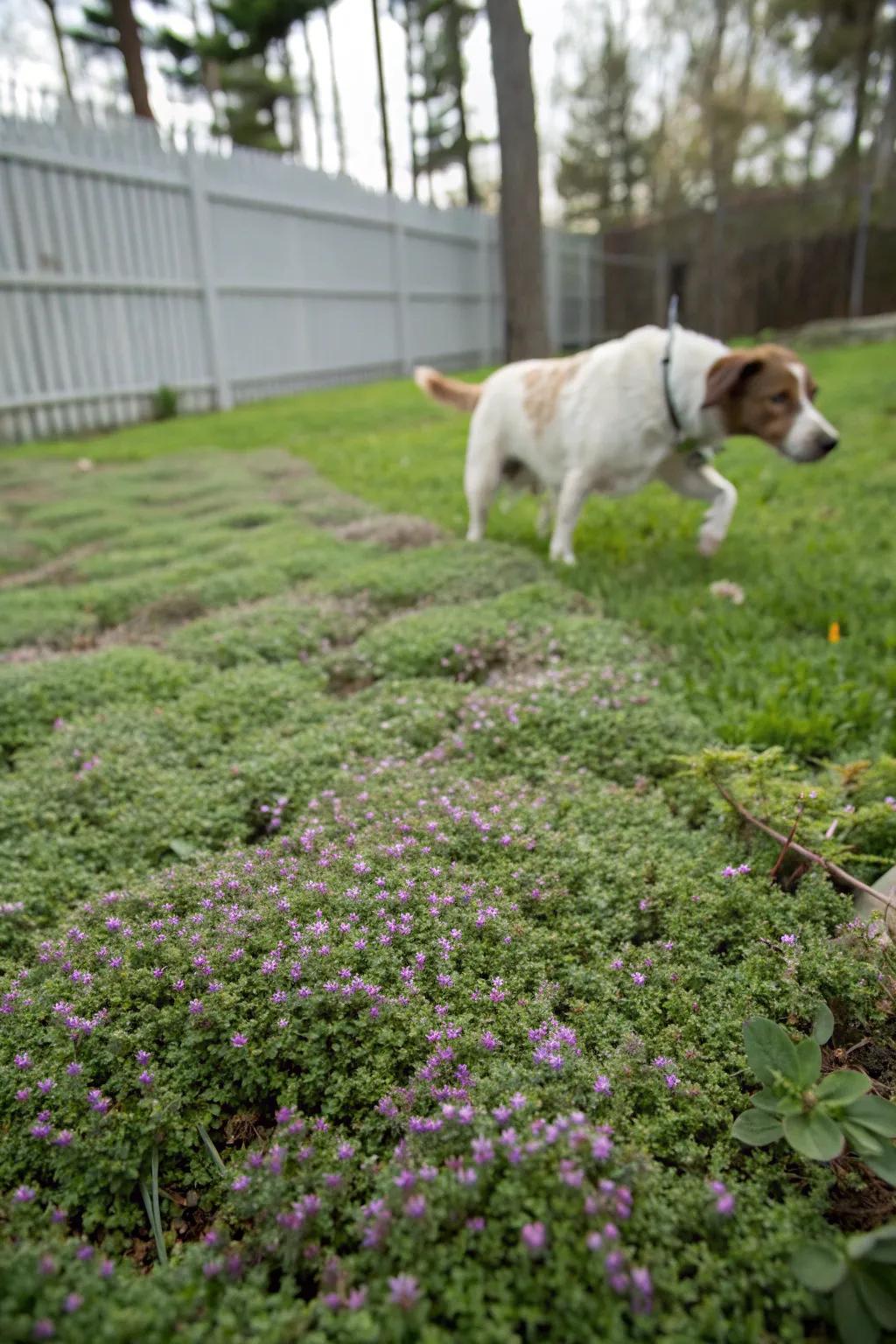 Unaltered ground covers offer beauty and durability.