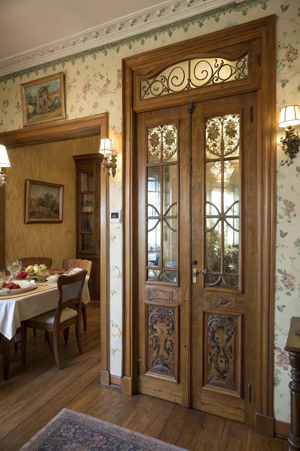 Parisian charm using vintage French panels.