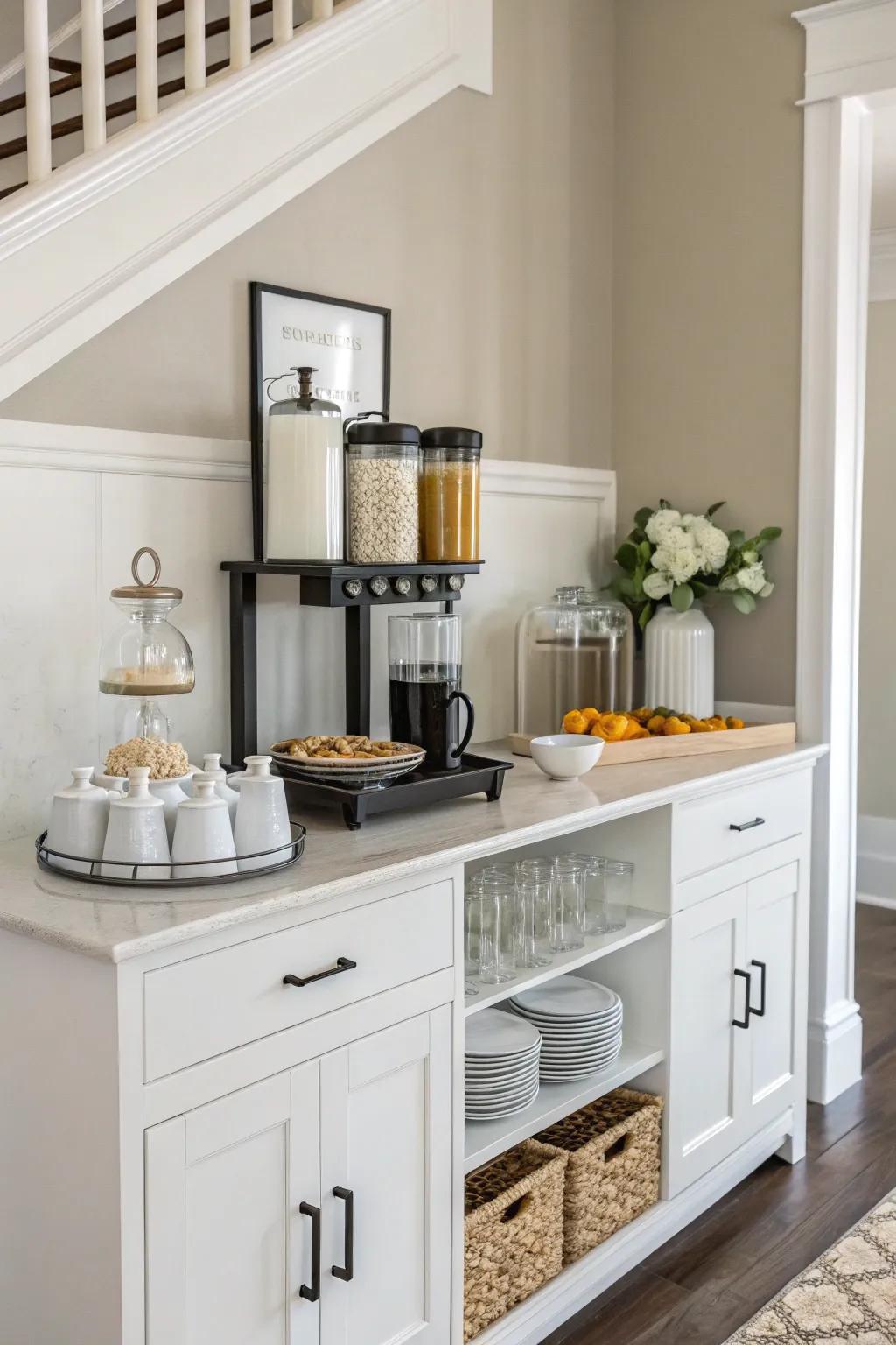 A minimalist calm zone for a tranquil setting.
