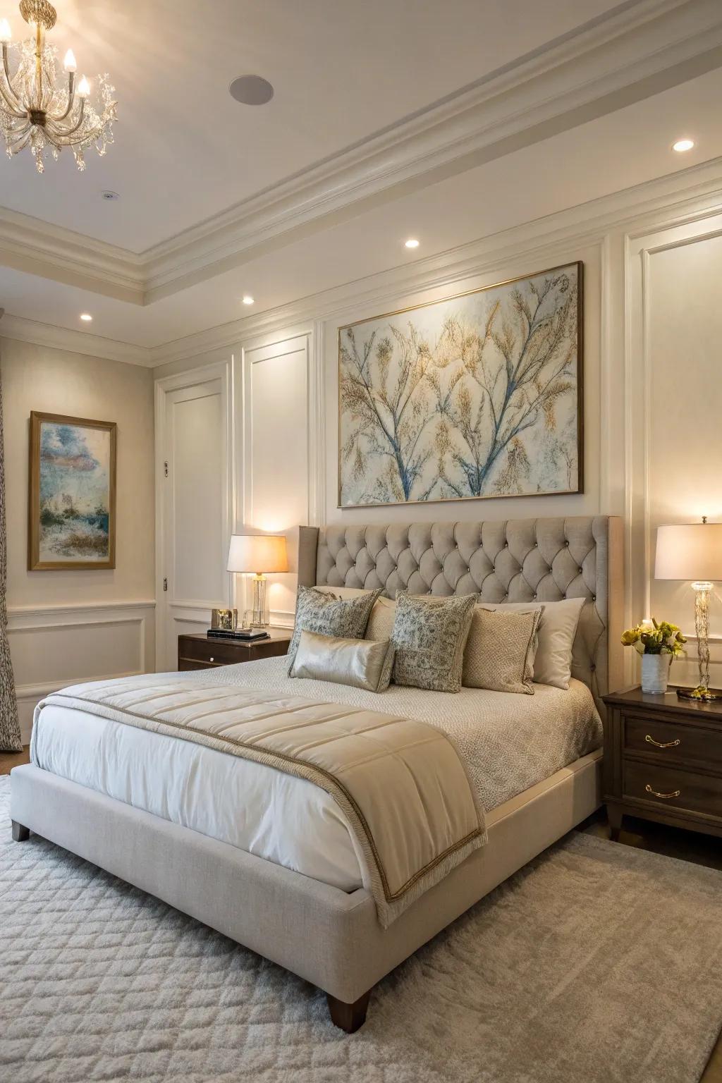 Centerpiece art adds personality and focus.