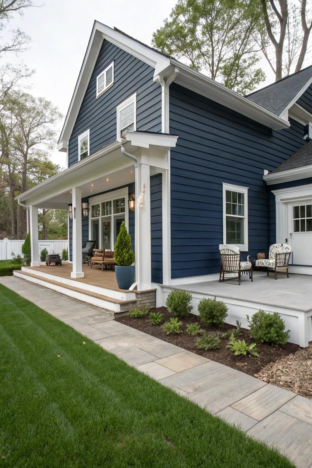 Opposing shades make a bold and dramatic statement.