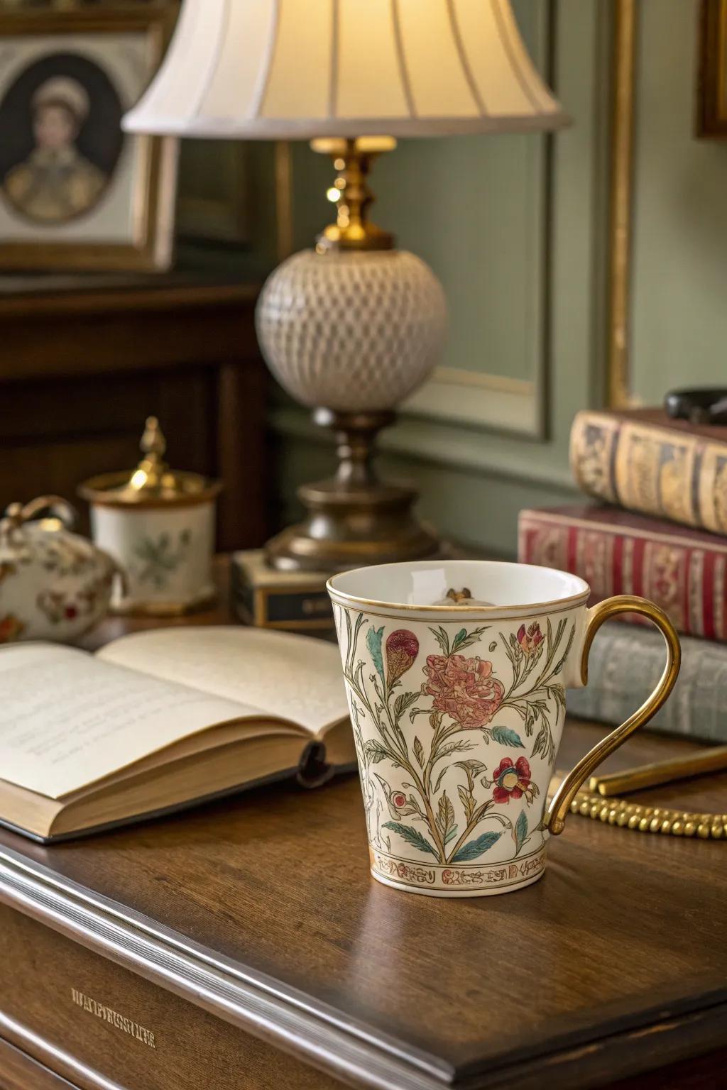 Art Nouveau floral designs for a timeless charm.