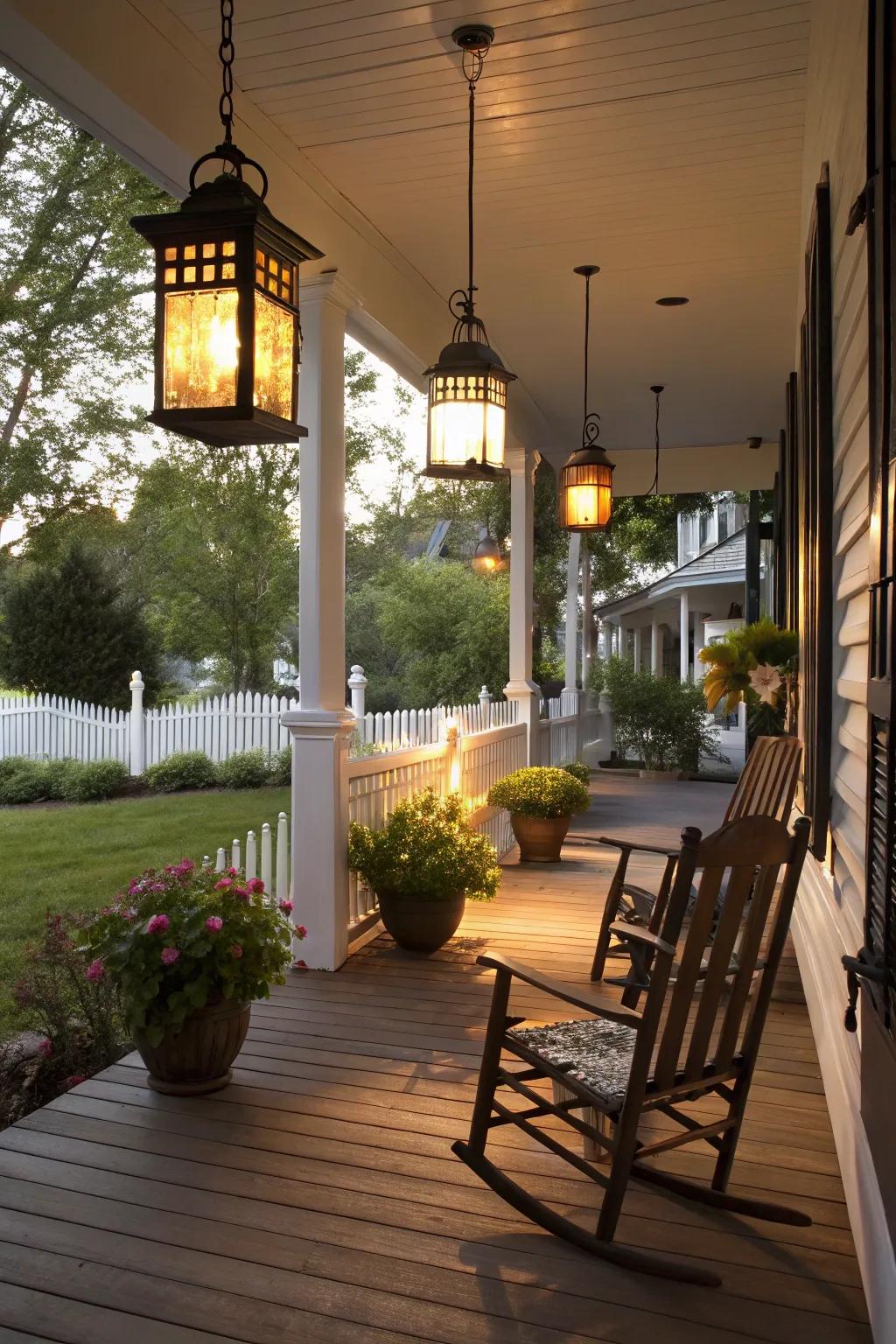 Lighting brings warmth and charm.