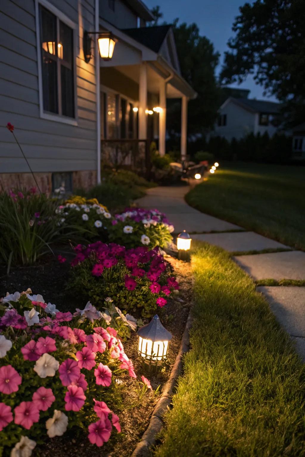 Illuminate your garden featuring viburnums and illumination.
