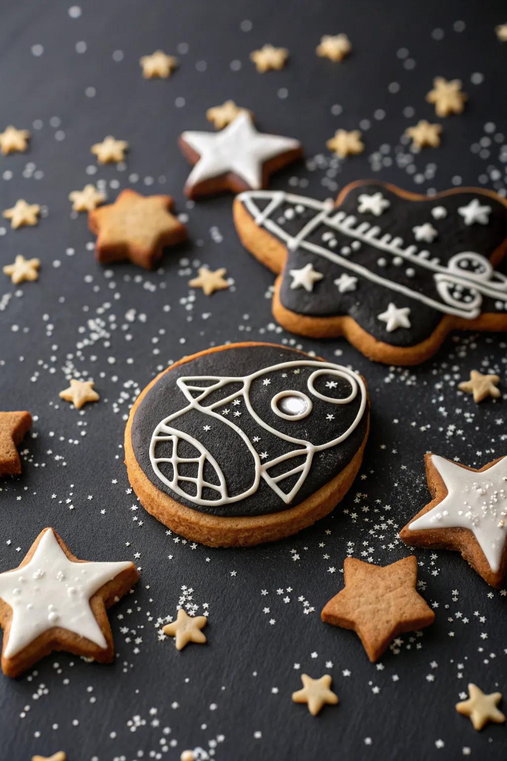 A cosmic expedition conveyed through gingerbread.