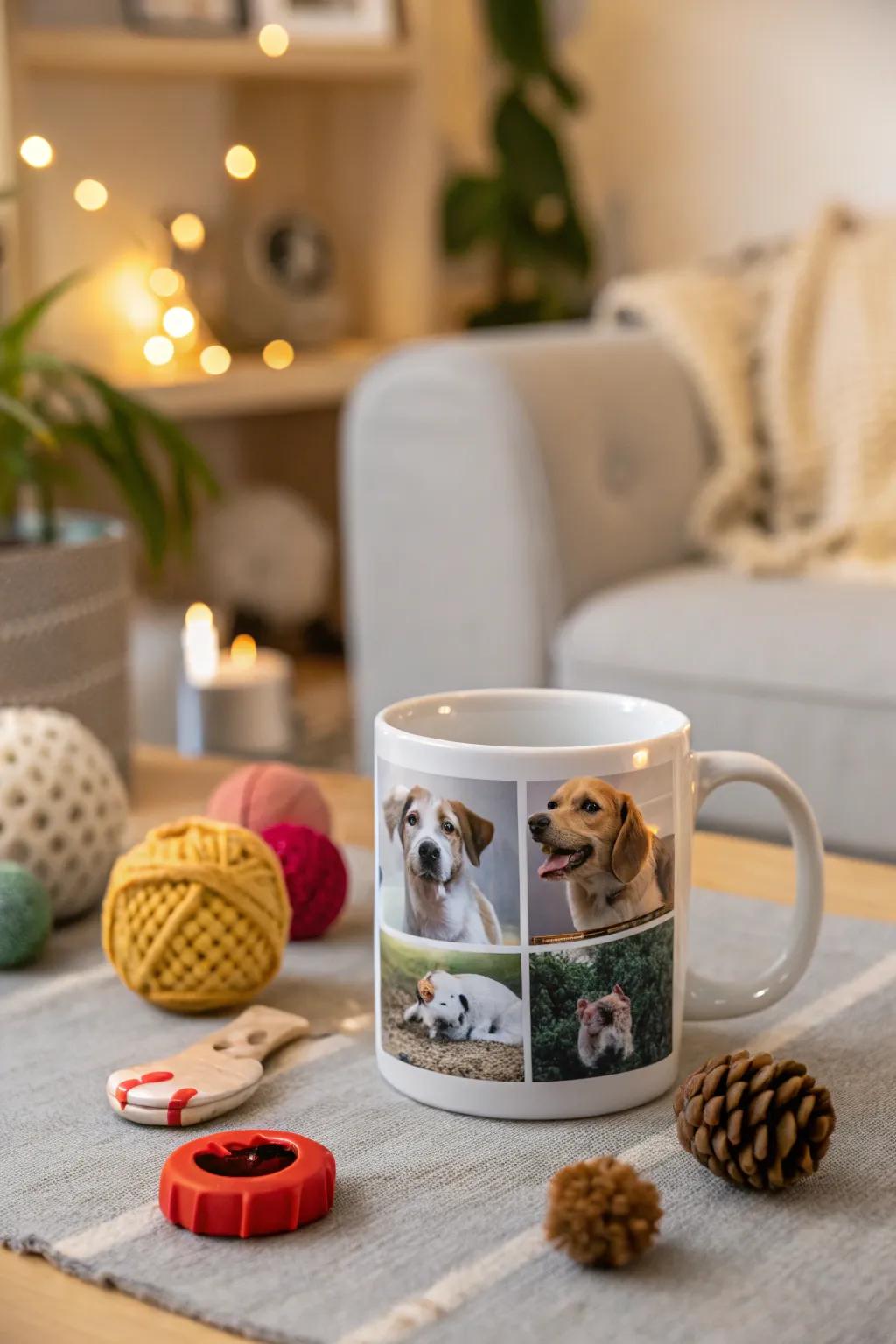 A mug commemorating grandpa's hairy companions.