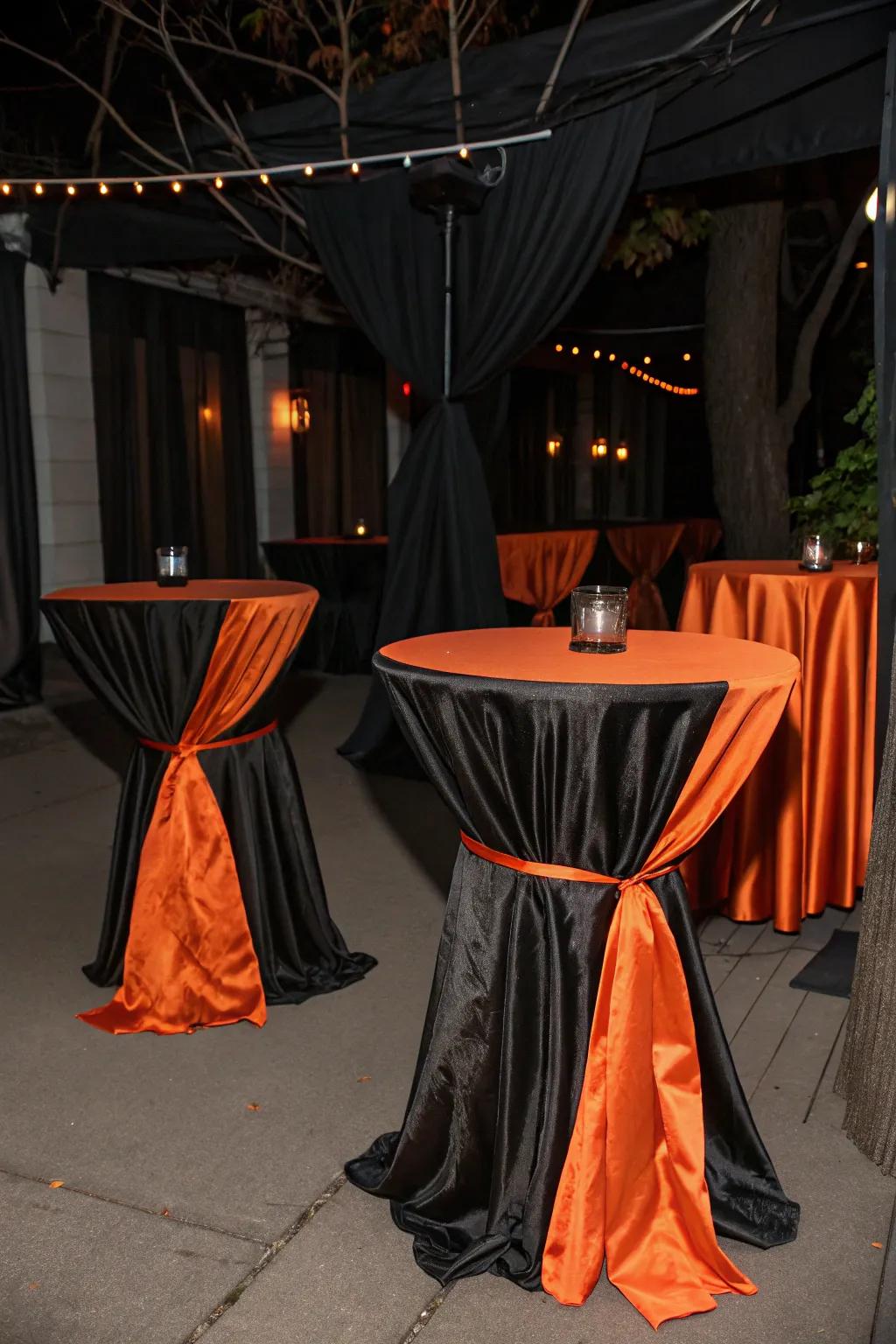 Obsidian and tangerine textile contributes a swift Halloween transformation