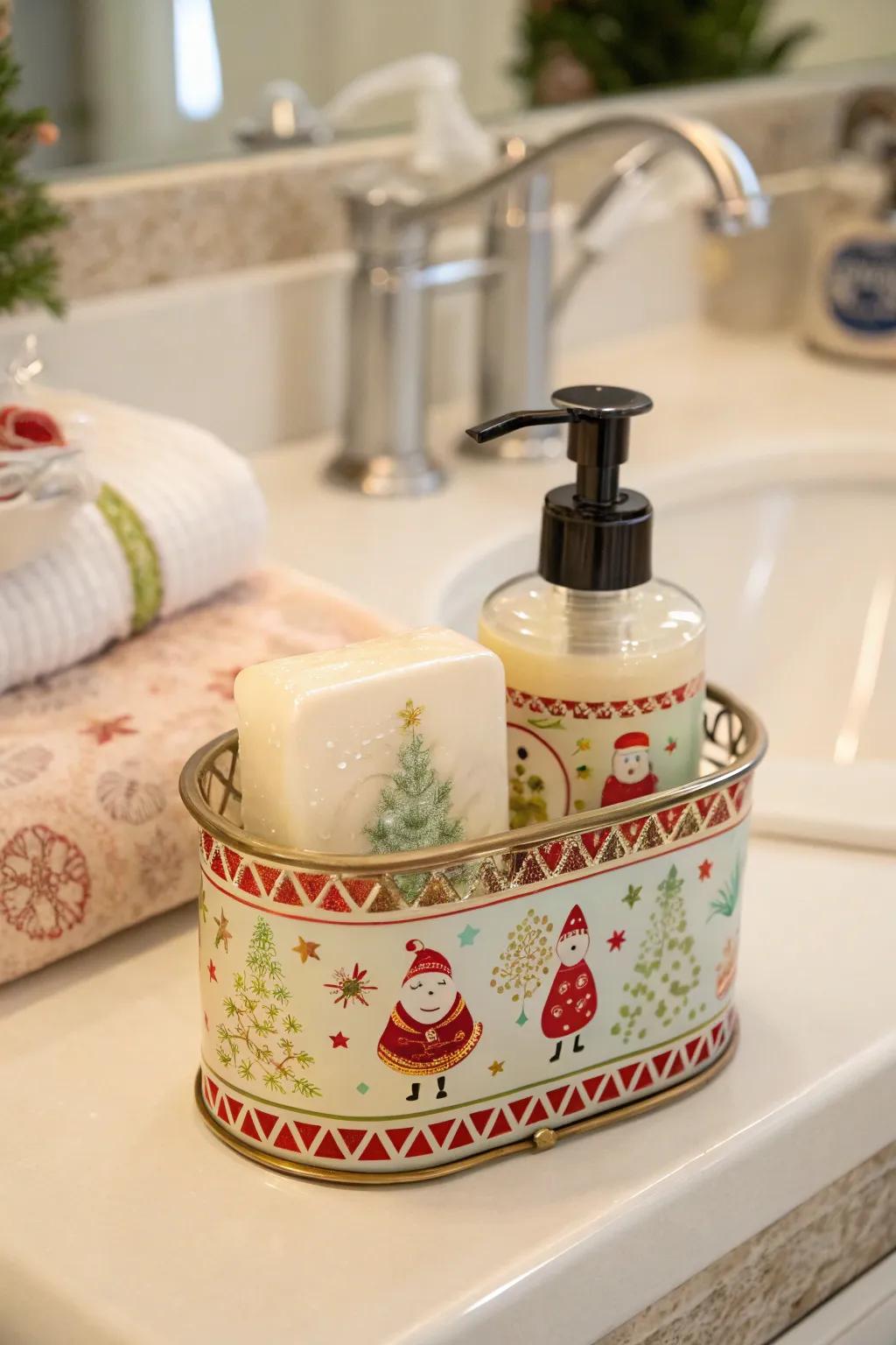 A seasonal soap holder for a practical and decorative nuance