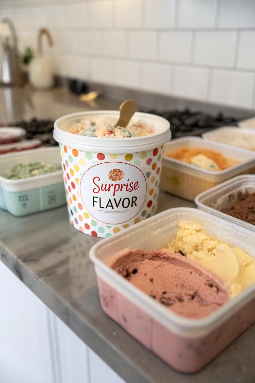 A surprise flavor appends excitement and intrigue.