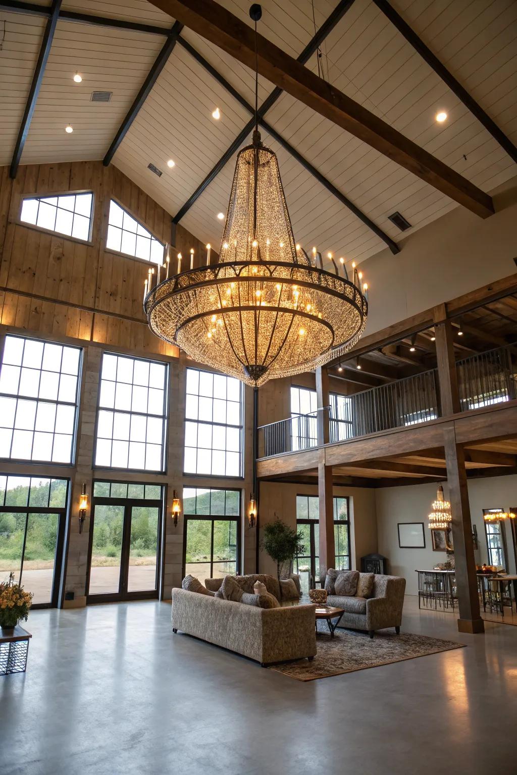 Lights that pop throw out drama and set the tone.