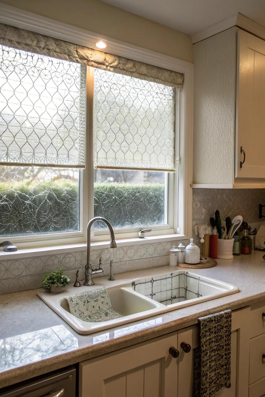 Glass that balances light and privacy.