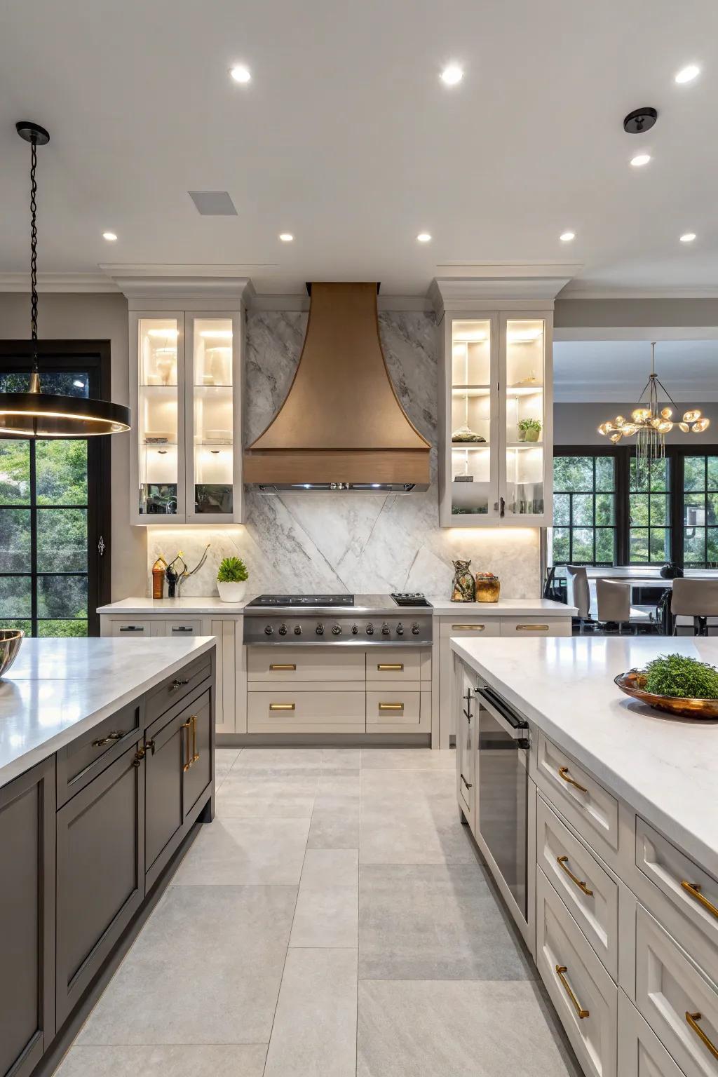 A range hood doubling as a design statement.
