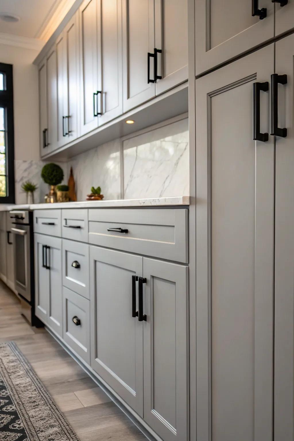 Dark accents add striking contrast and modernity.