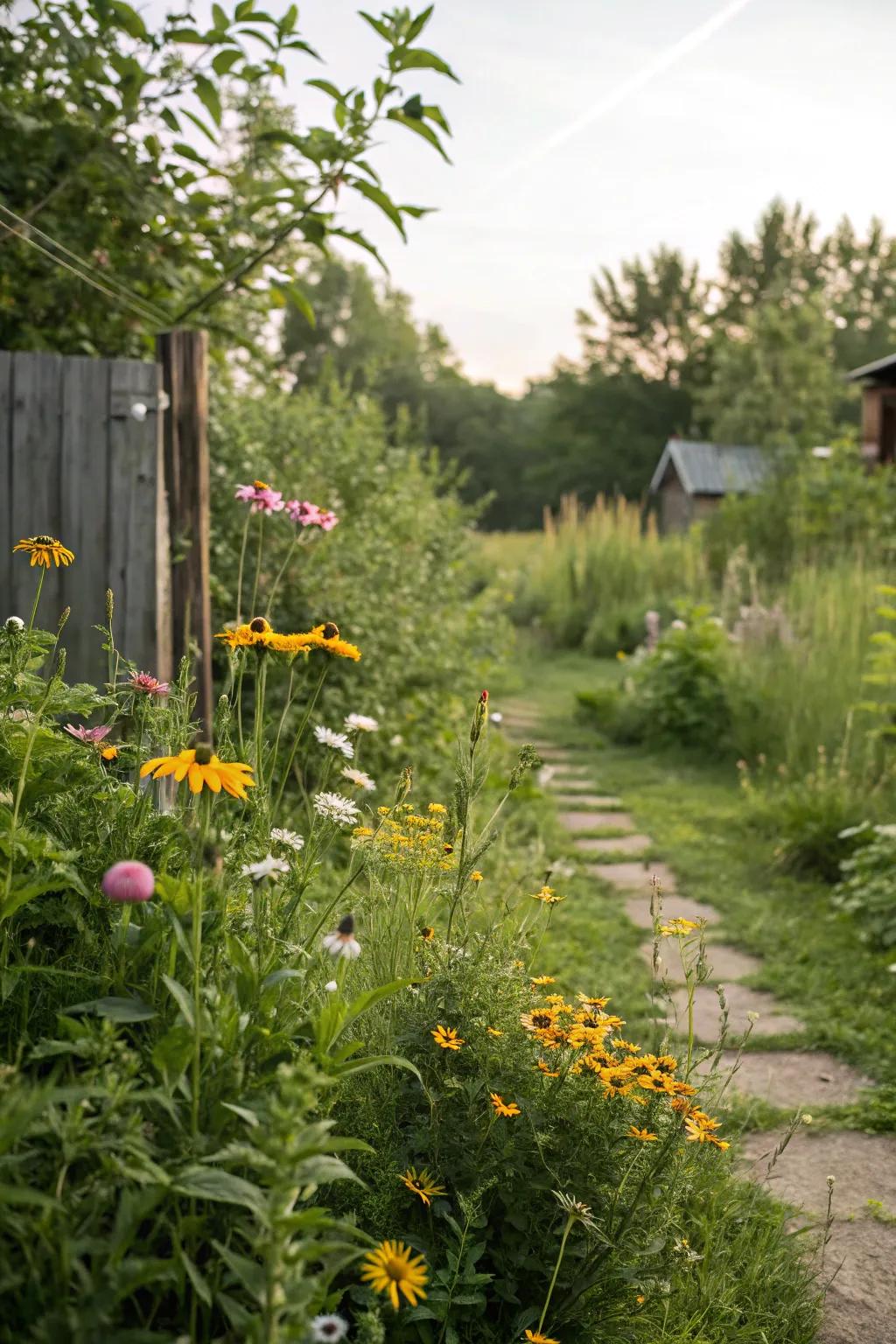 Embracing a bit of wildness adds character to your garden.