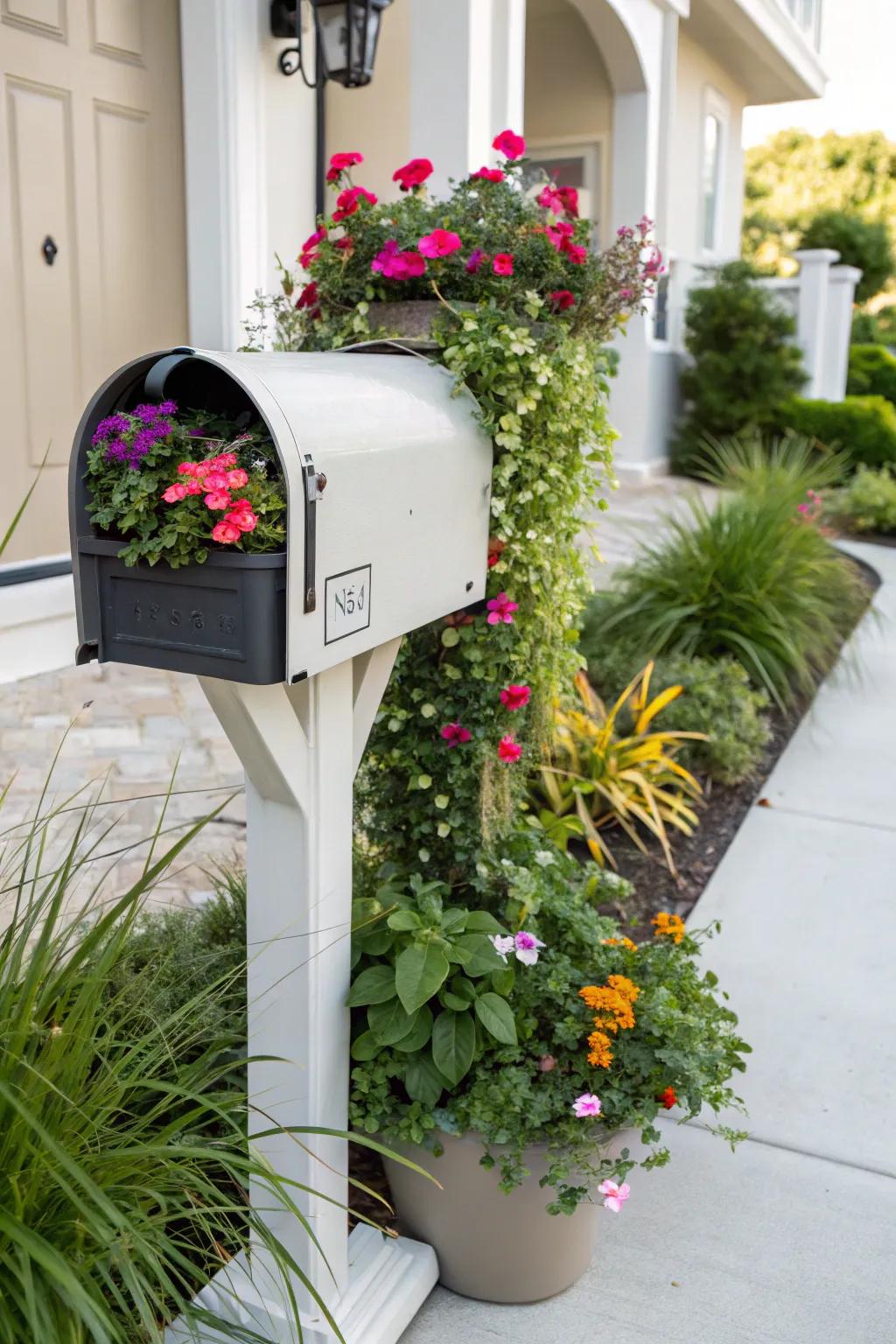 Chic holders add a polished touch to your mailbox flower arrangement.